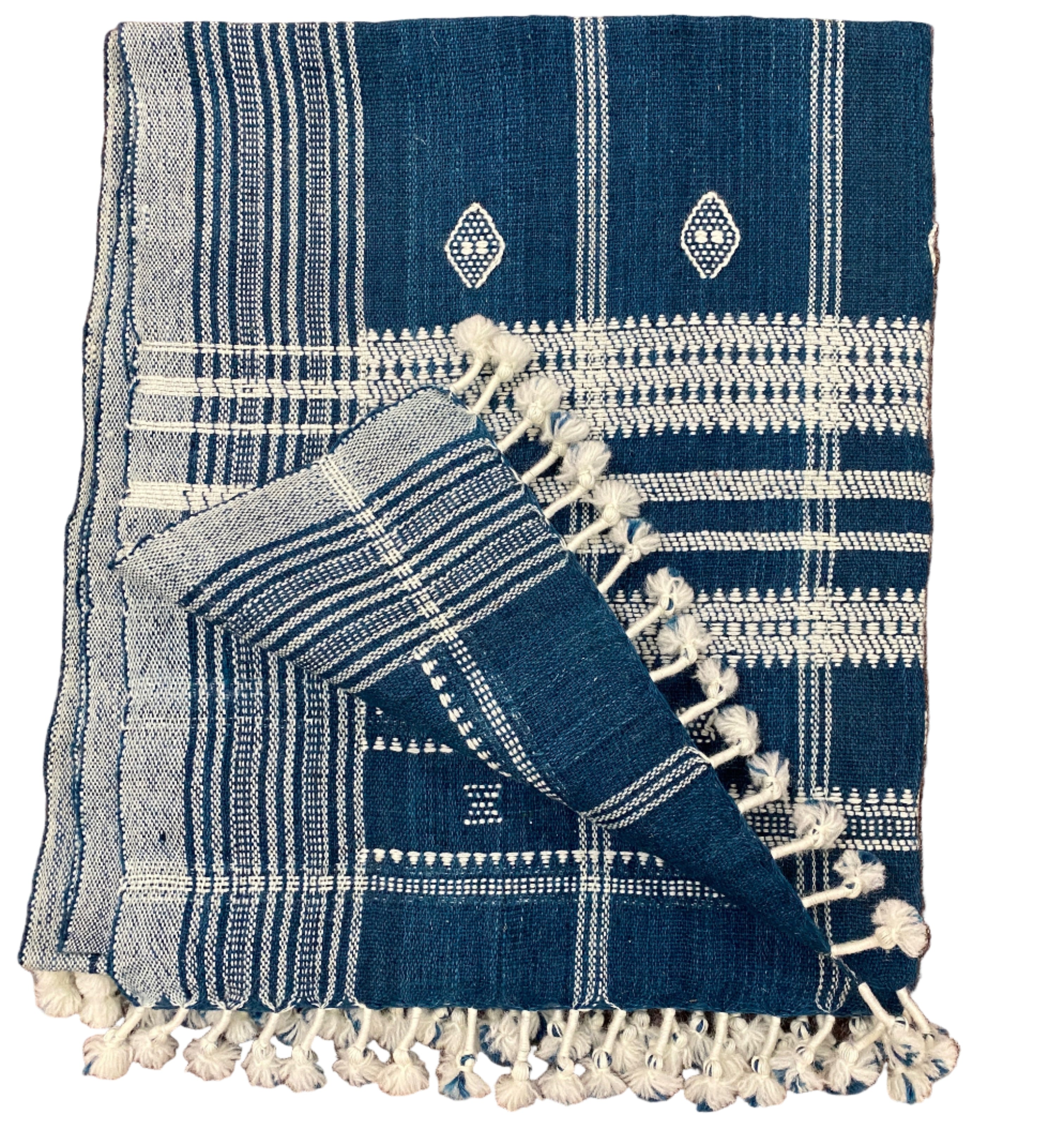 Handwoven Wool Indigo Dupatta Curtain/Throw India