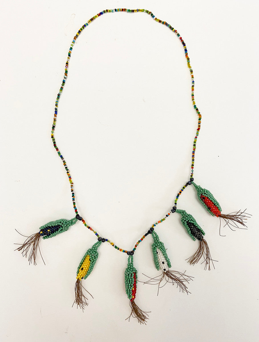 Handmade Beaded Corn Necklace Guatemala