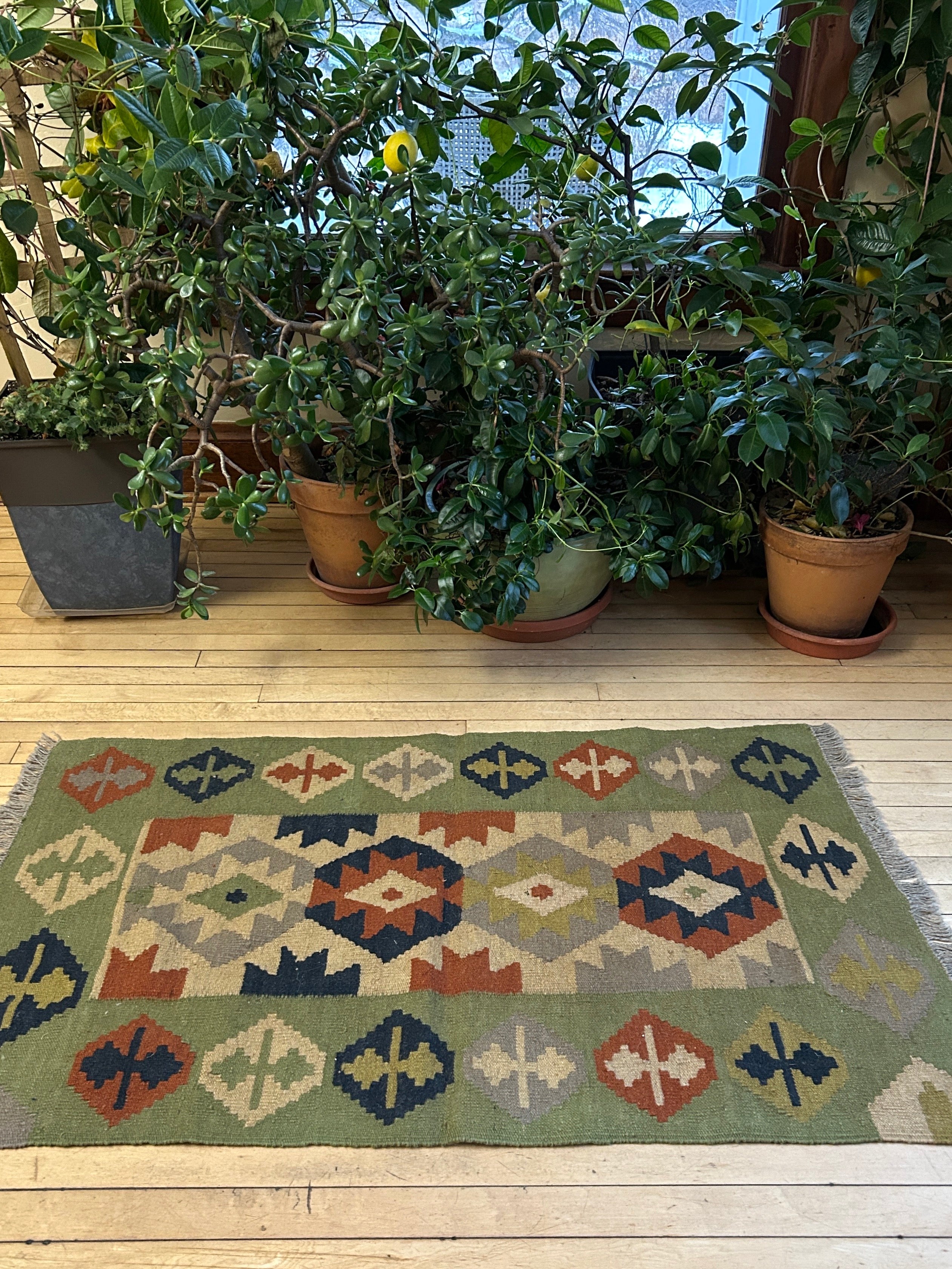 Handwoven Wool Kilim Small Rug Afghanistan (3x5) - K0313