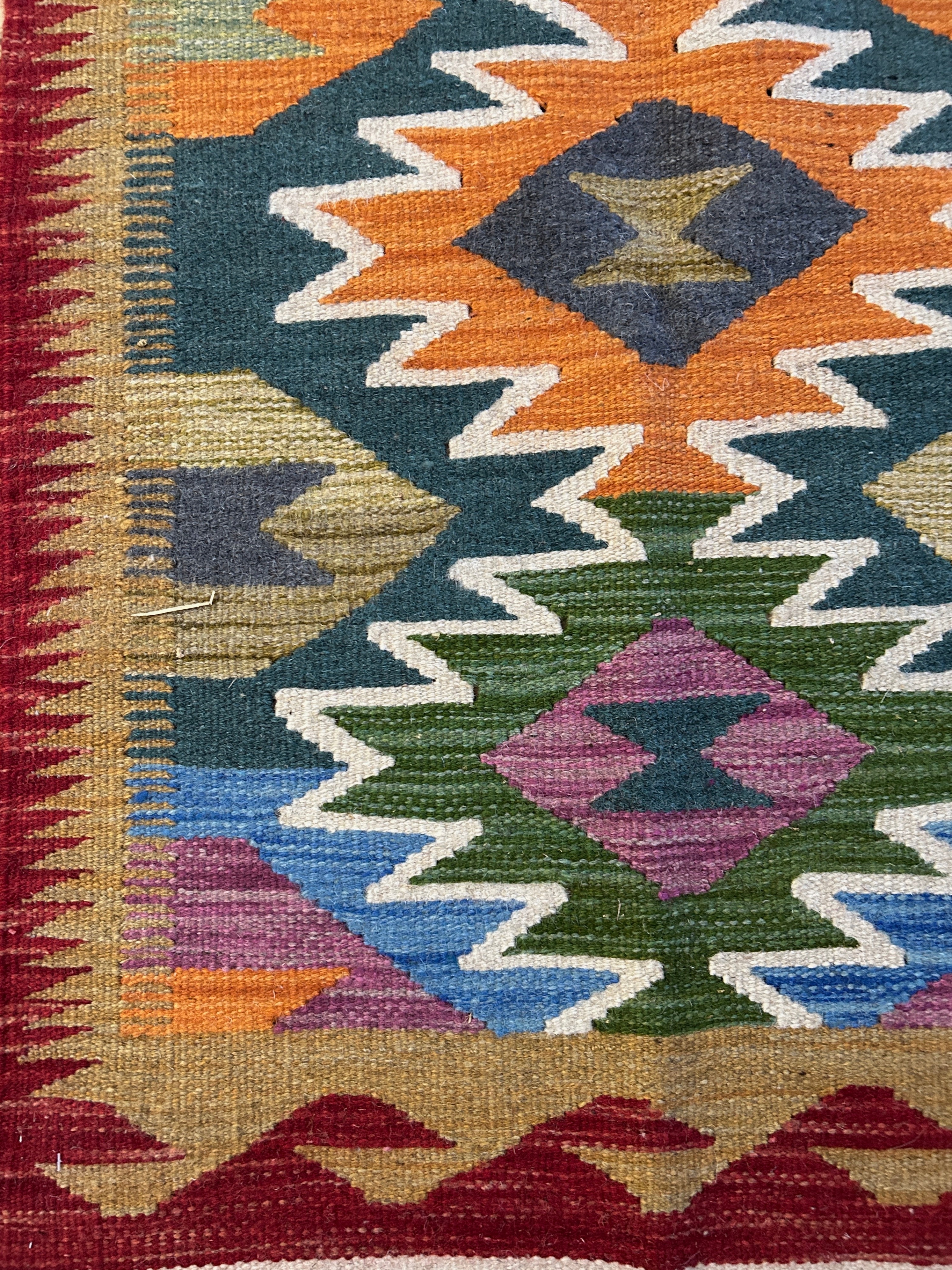 Handwoven Wool Kilim Runner Afghanistan (2x6) - K0444