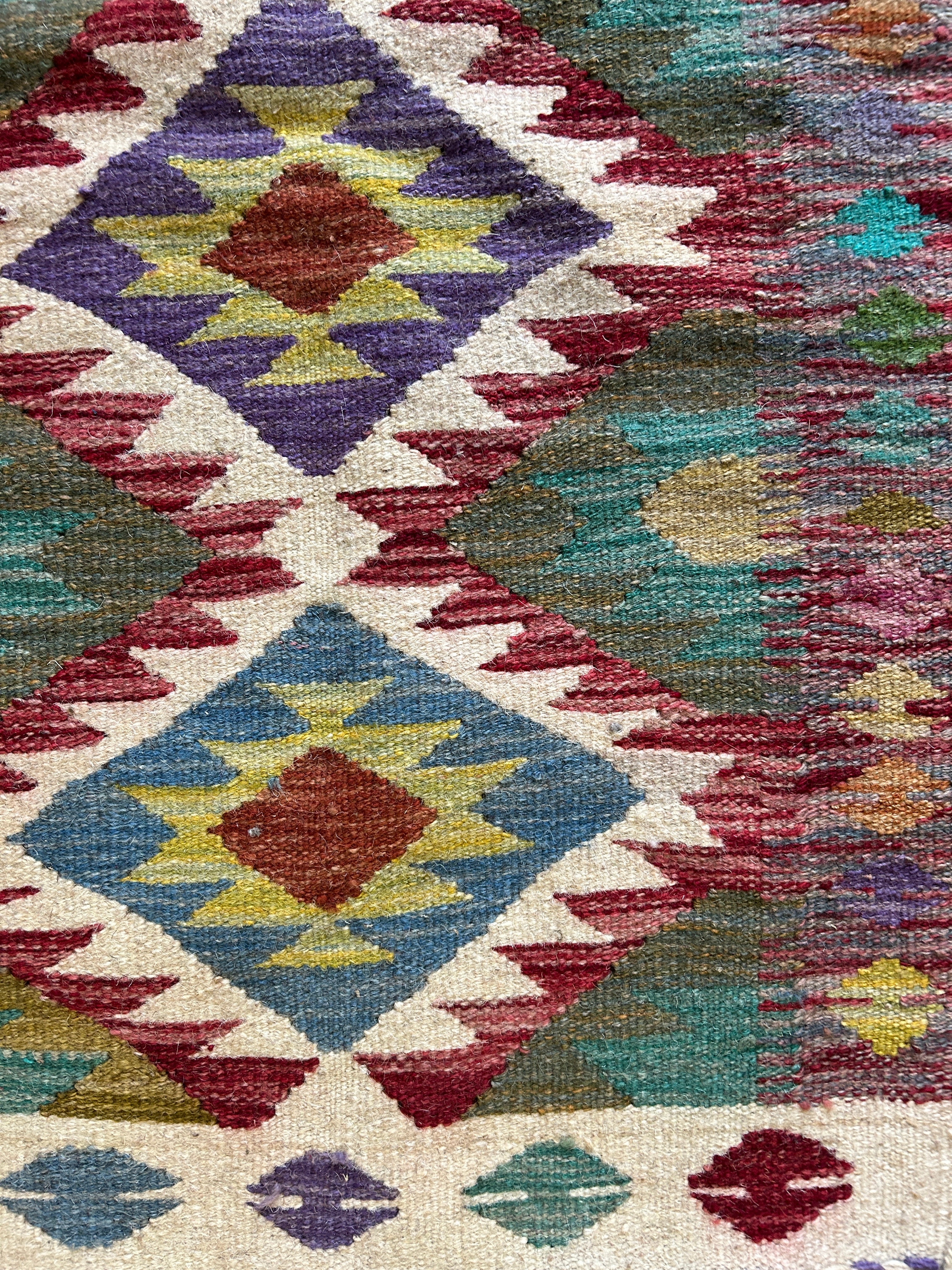 Handwoven Wool Kilim Runner Afghanistan (2x6) - K0447
