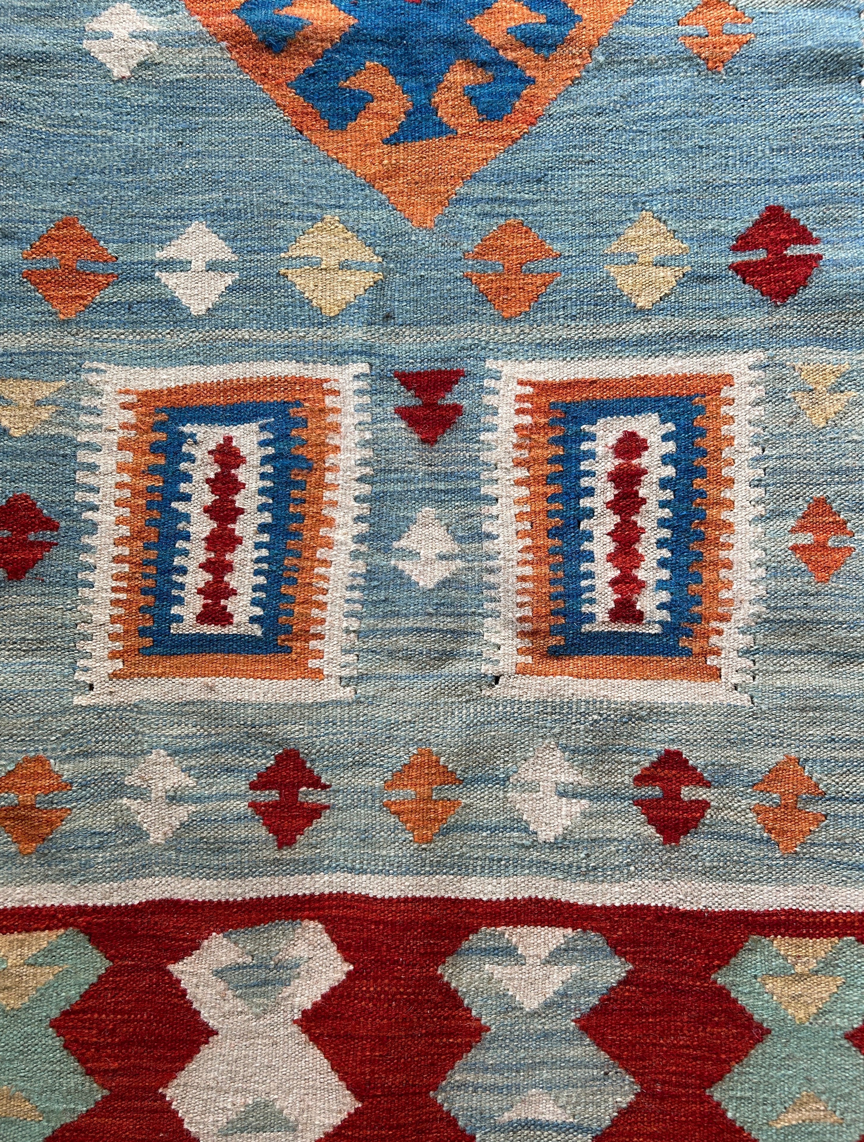 Handwoven Wool Kilim Medium Rug Afghanistan (4x6) - K0604