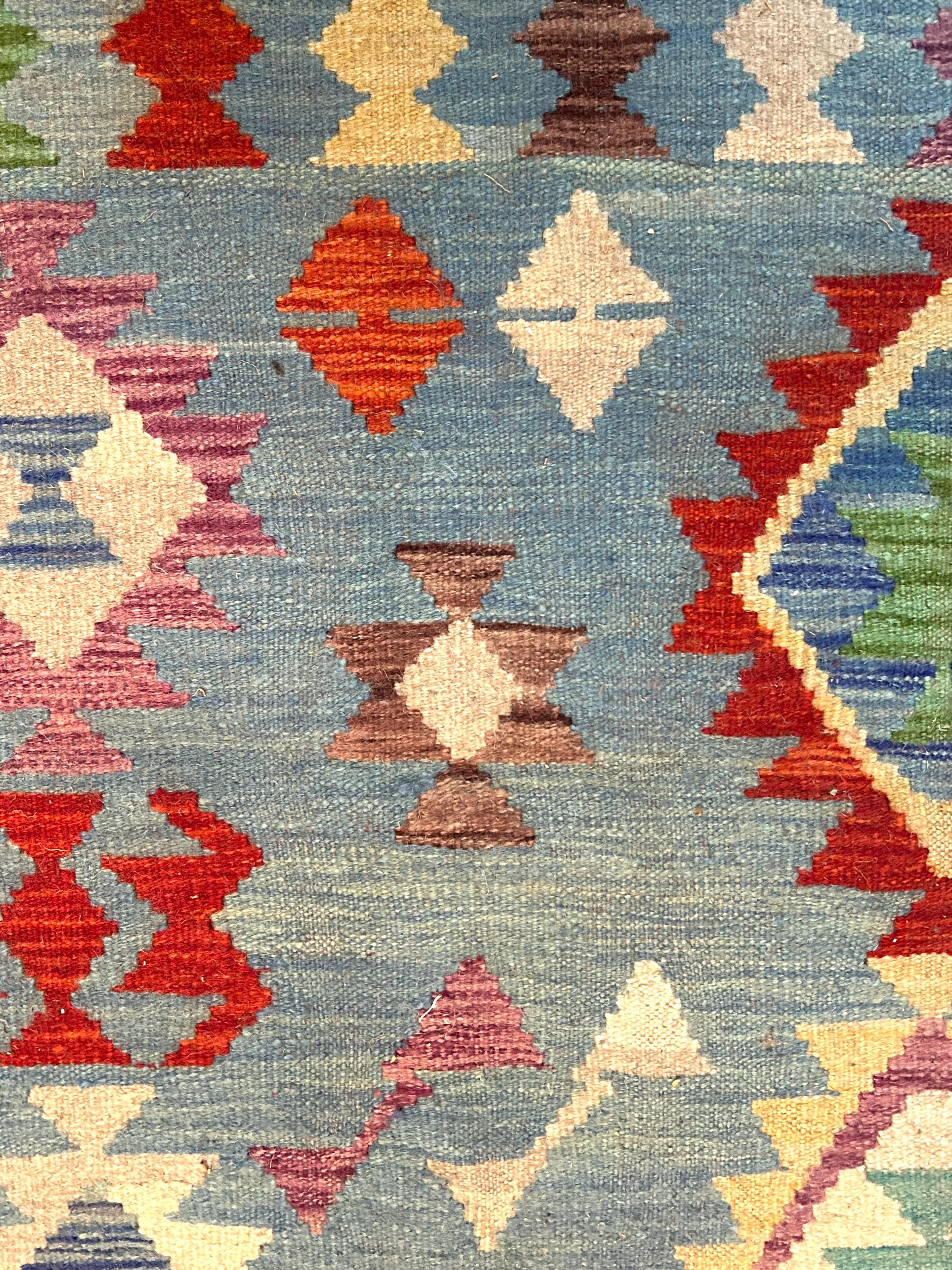 Handwoven Wool Kilim Large Rug Afghanistan (5x7) - K0707