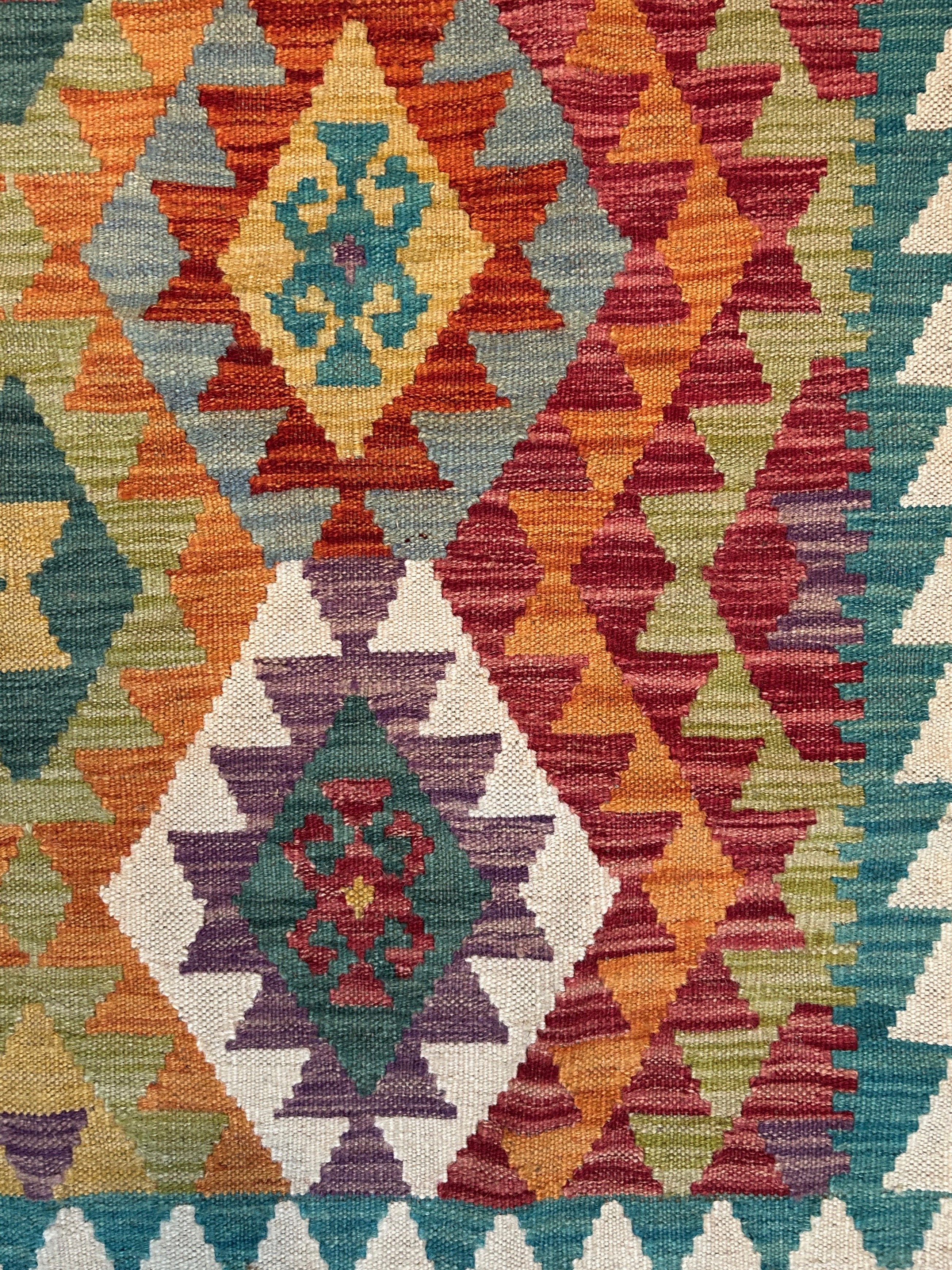 Handwoven Wool Kilim Large Rug Afghanistan (5x7) - K0709