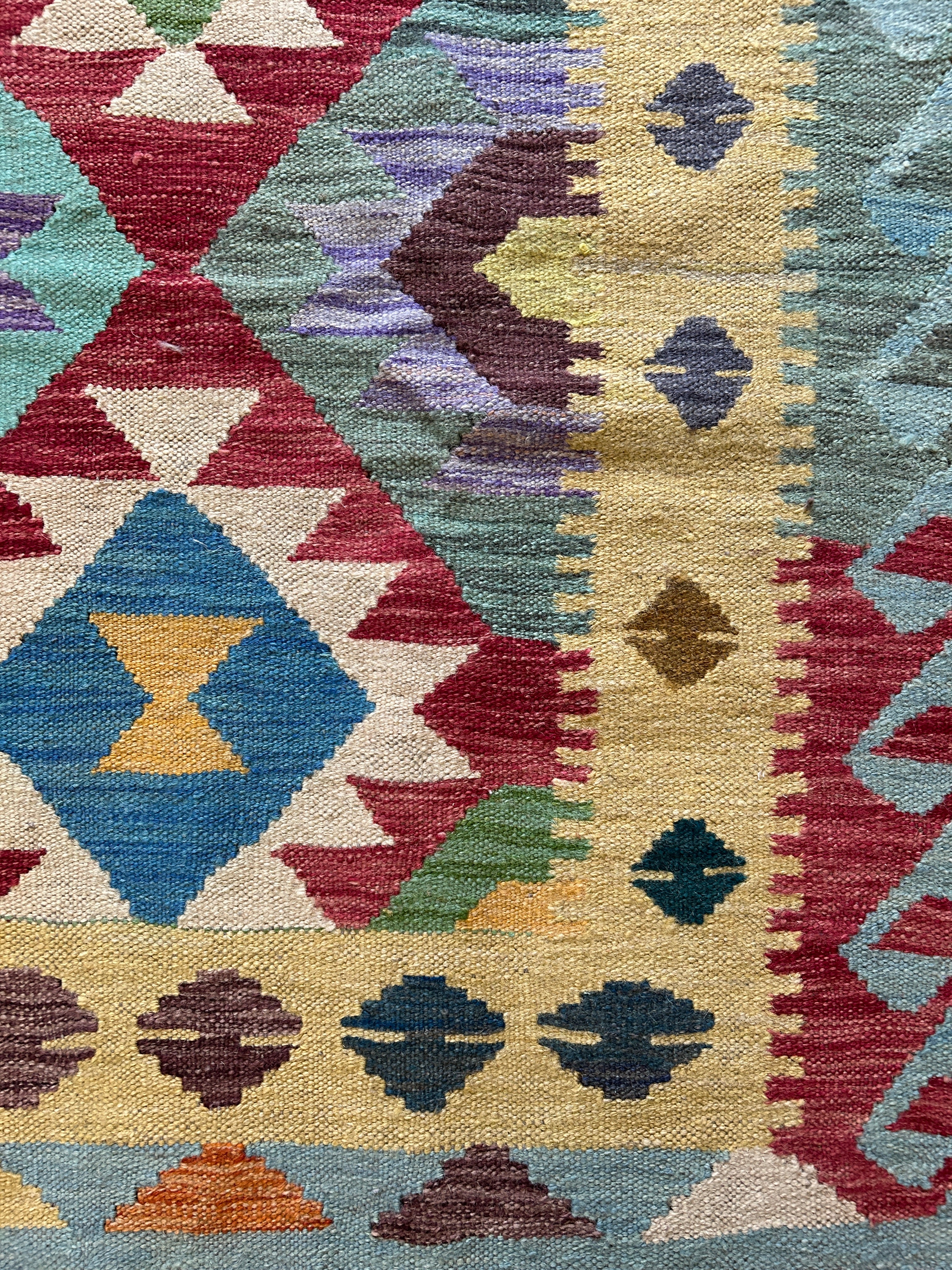Handwoven Wool Kilim Large Rug Afghanistan (5x7) - K0713