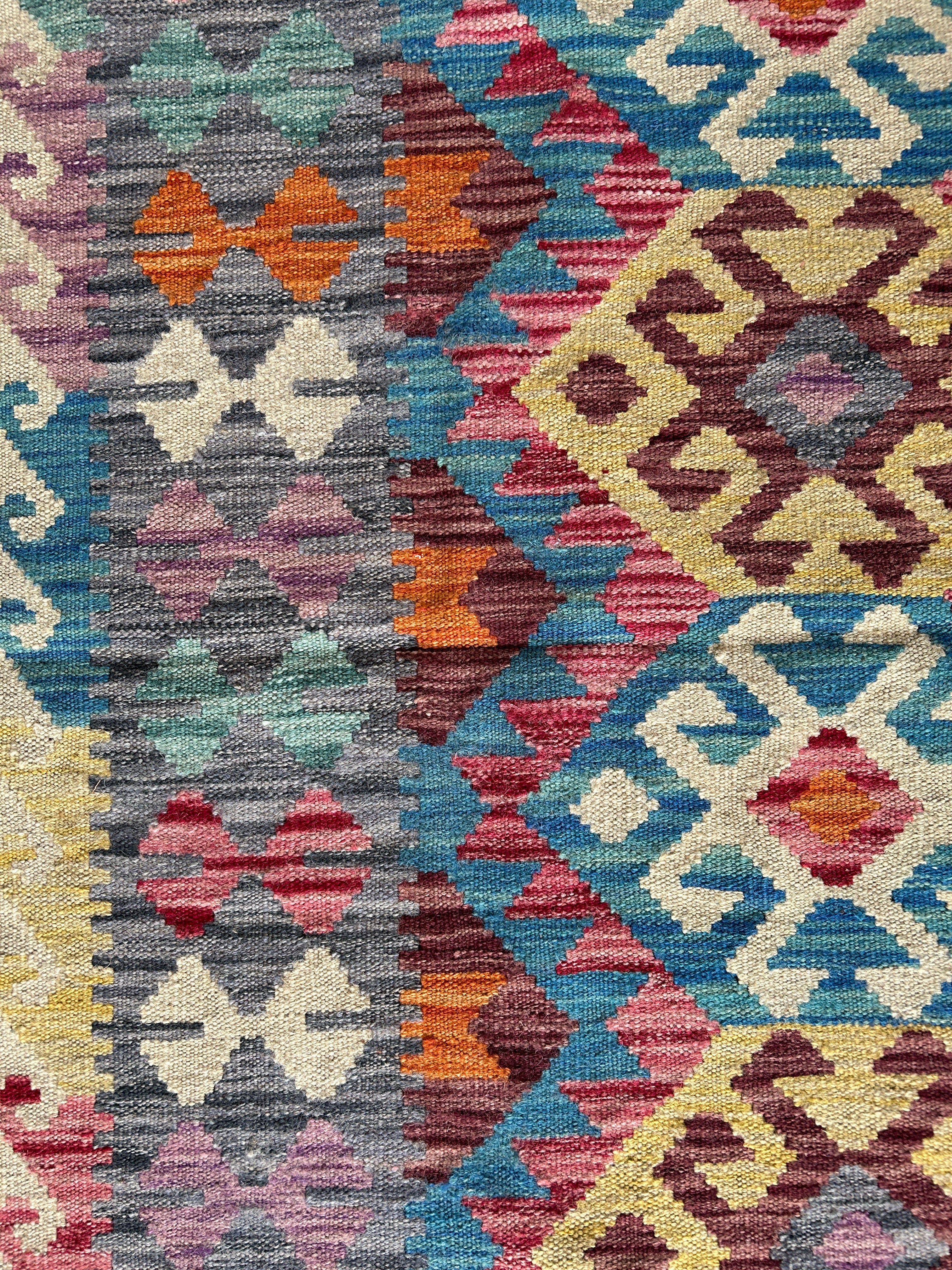 Handwoven Wool Kilim Large Rug Afghanistan (5x7) - K0716