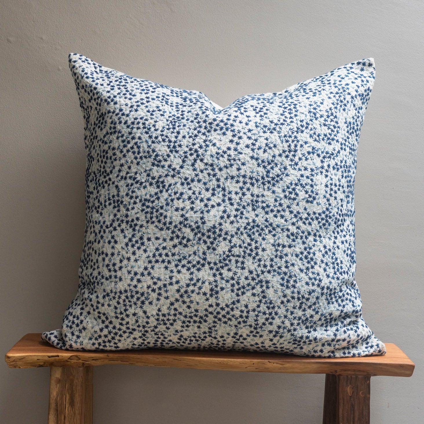 Handwoven Doi Saket Meadow Cotton Pillow Laos-Thailand (18x18)