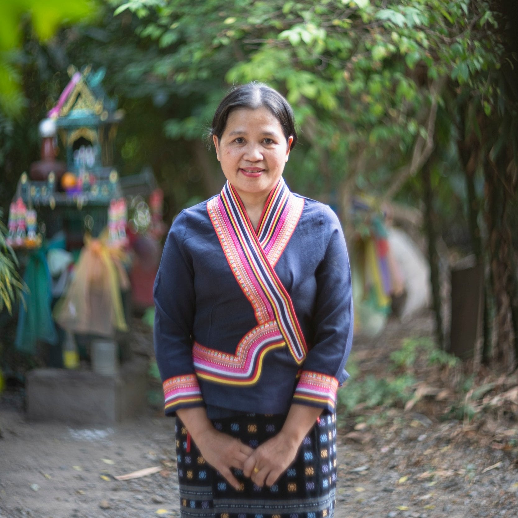Handwoven Doi Saket Galaxy Cotton Pillow Laos-Thailand