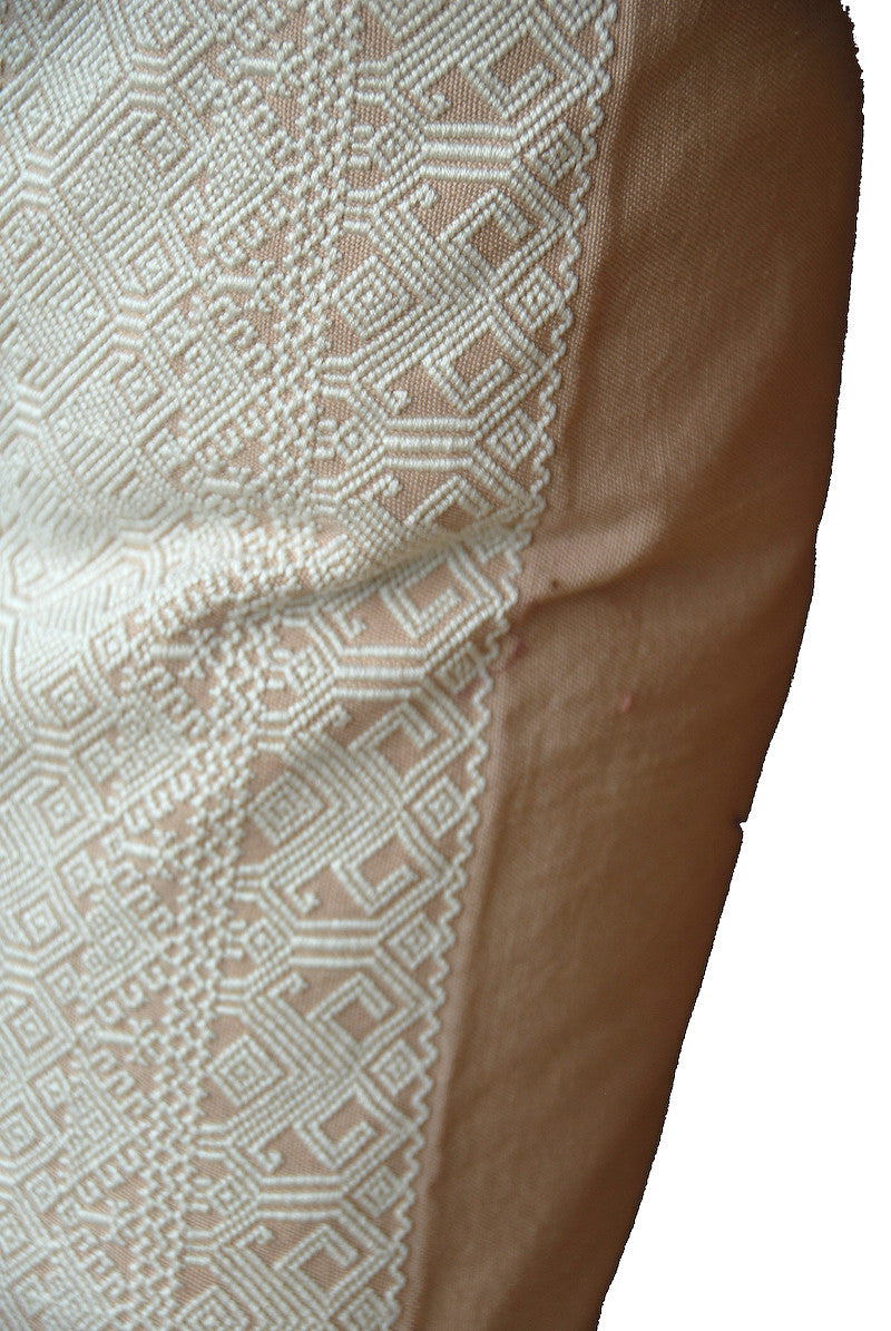 Handwoven Brocade Cotton Pillow Mexico (20" x 20")