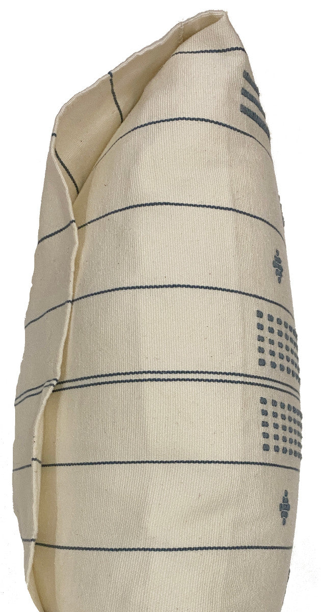 Handwoven Cotton Brocade Square Pillow Mexico