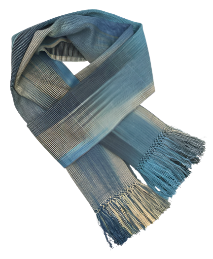 Handwoven Bamboo Light Blues Scarf Guatemala