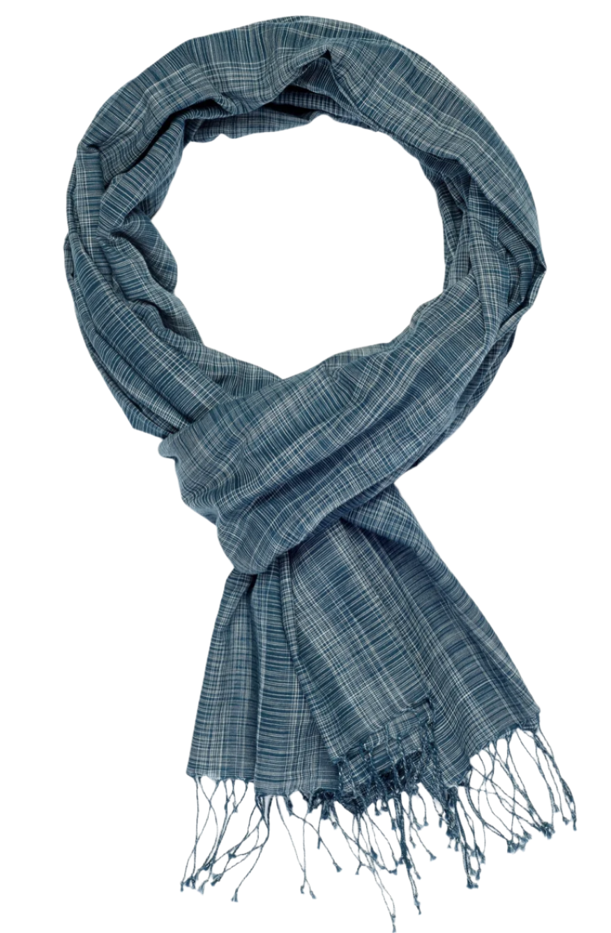 Handwoven Khadi Cotton Ikat Scarf India