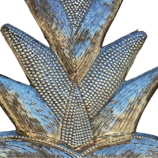 Handmade Hammered Sacred Heart Haiti 6"x 8.5"