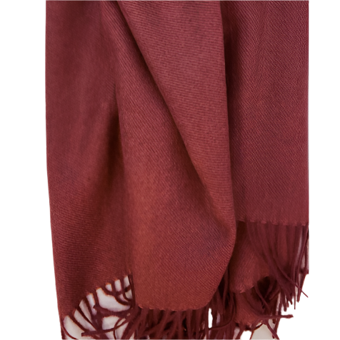 Fine Baby Alpaca Throw - Red Wine Peru (52" x 66")