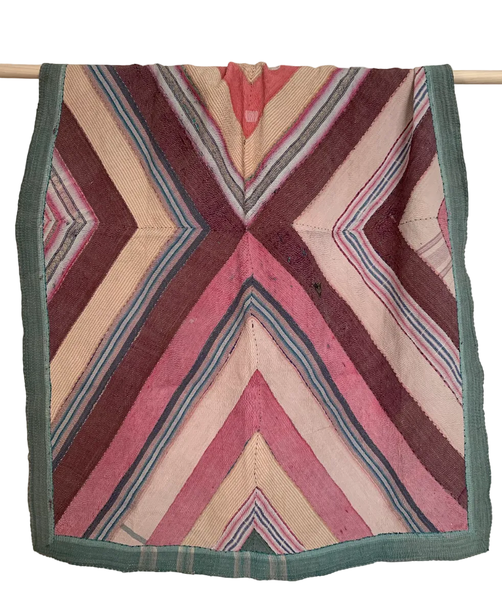 Handmade Kantha Patchwork Quilt India - 18