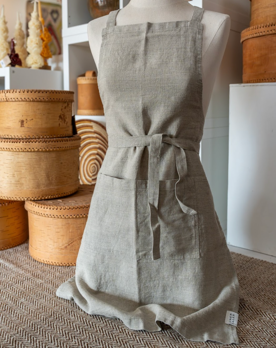 Linen Apron Lithuania - Natural