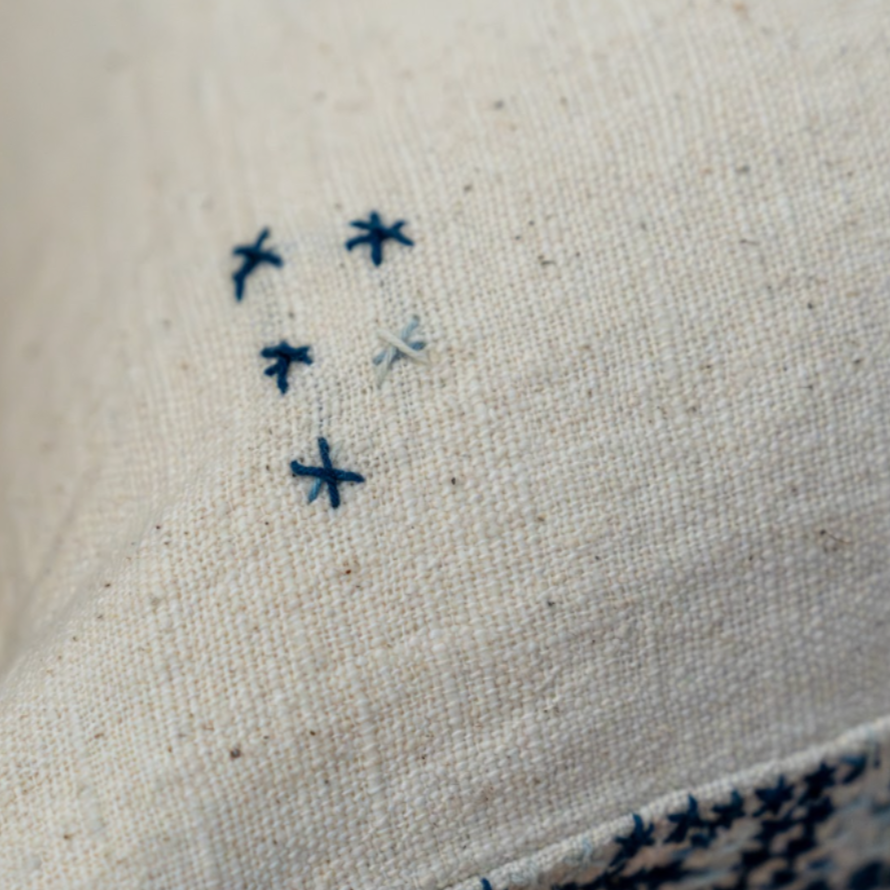 Handwoven Doi Saket Meadow Cotton Pillow Laos-Thailand (18x18)