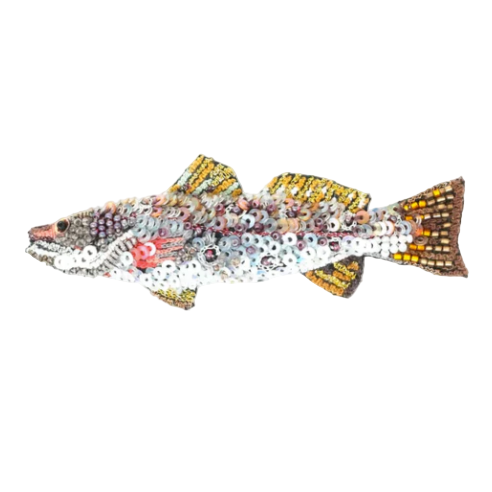 Embroidered Brooch - Spotted Trout India