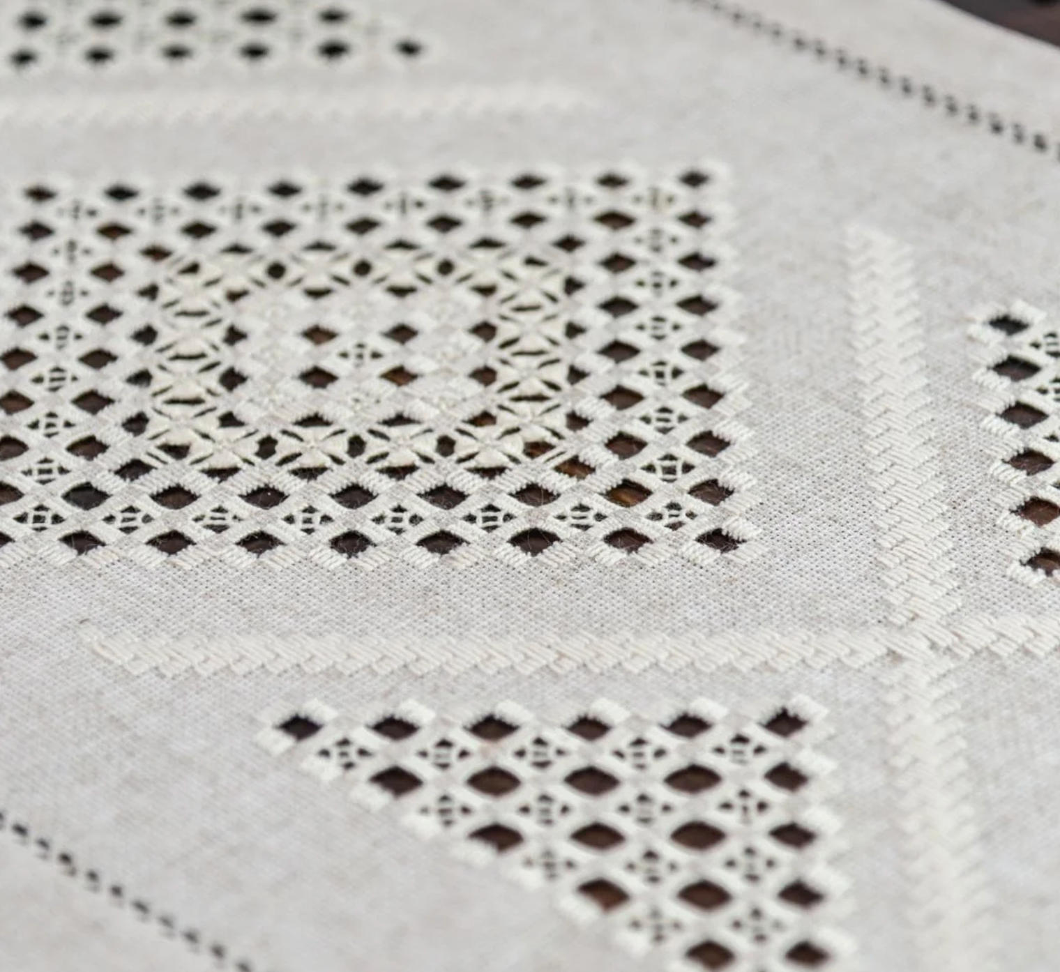 Linen Embroidered Table Runner Ukraine
