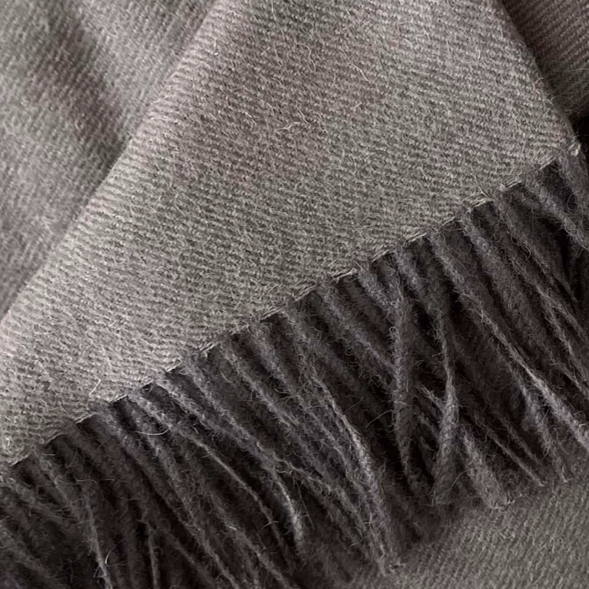Fine Baby Alpaca Throw - Dark Chocolate Peru (52" x 66")