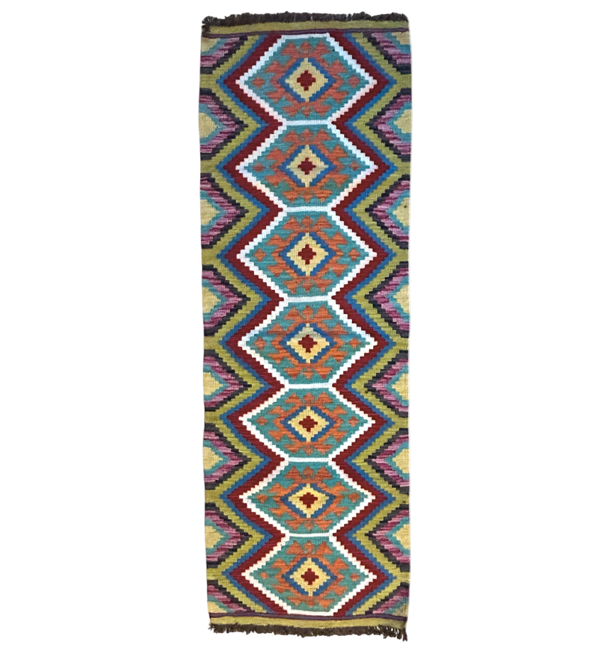 Handwoven Wool Kilim Runner Afghanistan (2x6) - K1033