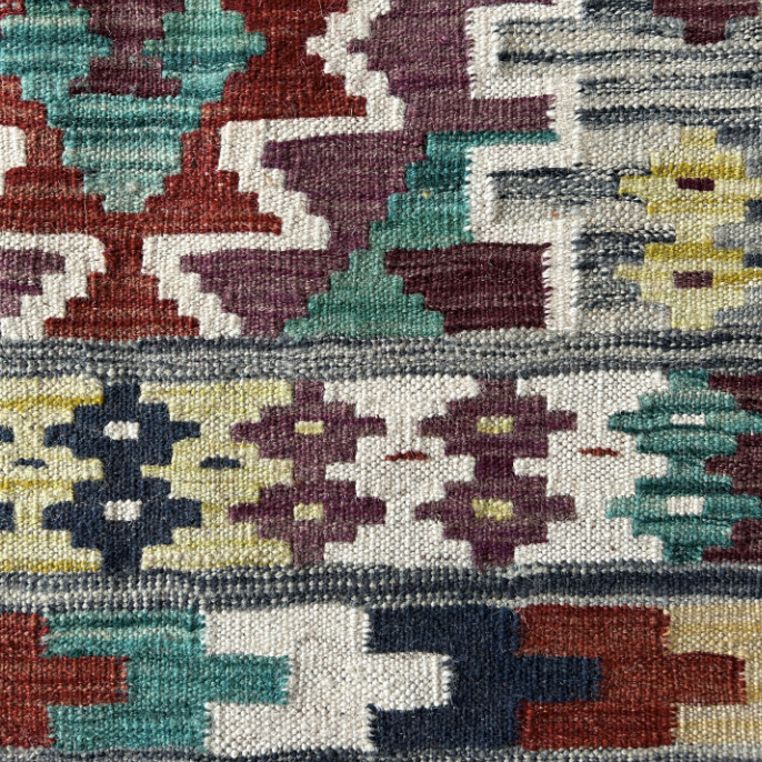Handwoven Wool Kilim Runner Afghanistan (2x6) - K0449
