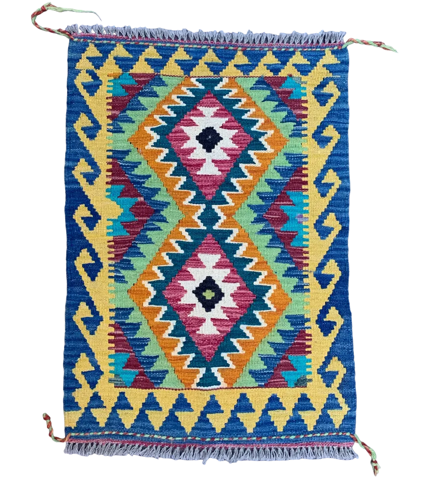 Handwoven Small Kilim Afghanistan (2x3) - 003