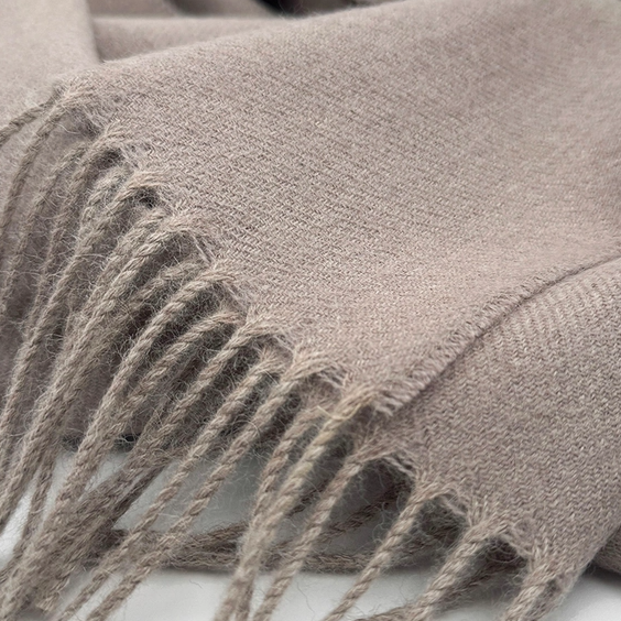 Fine Baby Alpaca Scarf - Hazelnut Peru