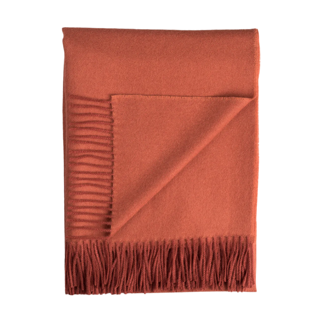 Fine Baby Alpaca Throw Peru - Burnt Orange (52" x 66")