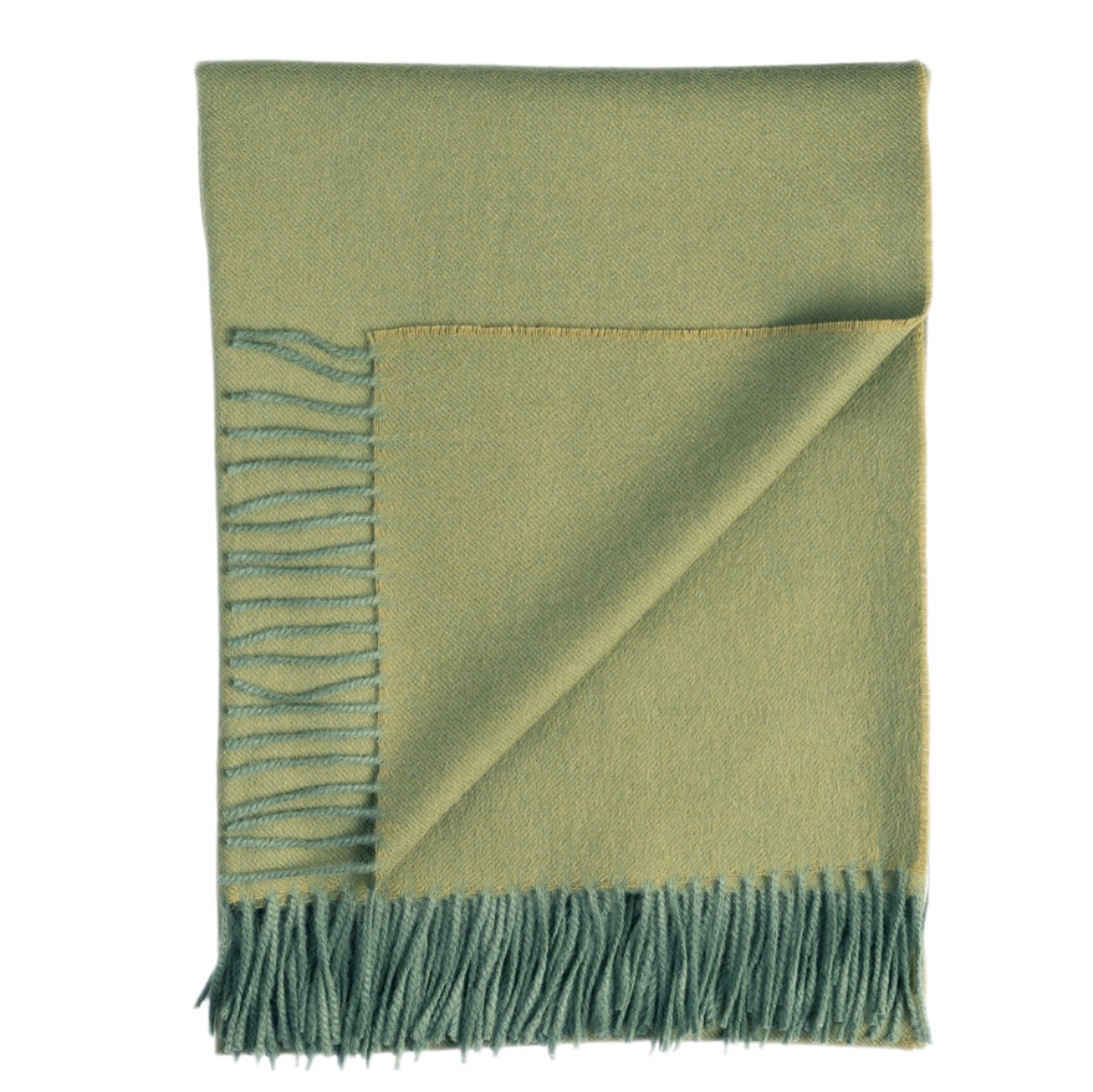 Fine Baby Alpaca Throw - Moss Green Peru ( 52" x 66")