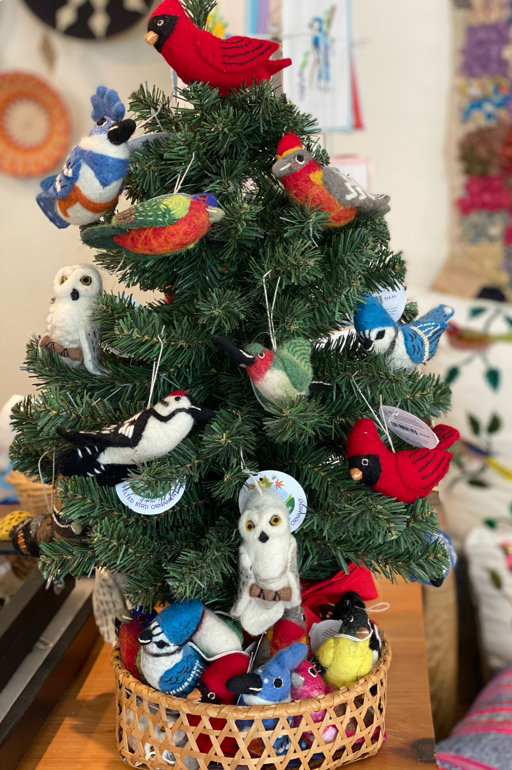 Handmade Wool Felt Northern Bird Collection Nepal