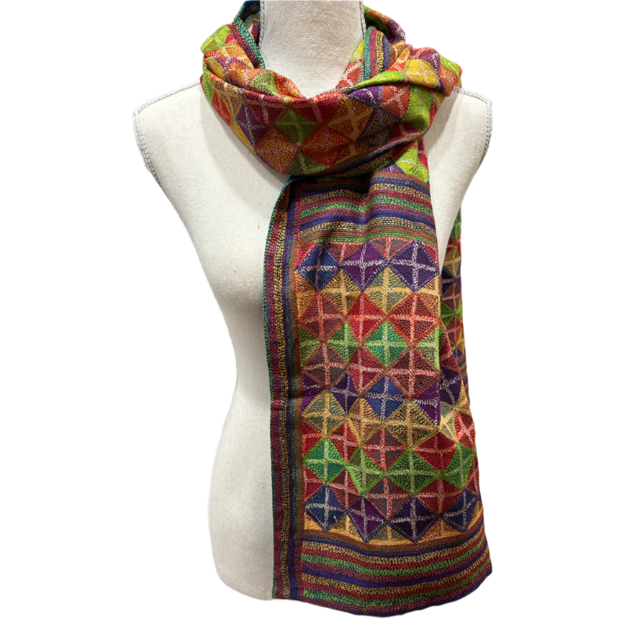 Kantha Stitched Warm Prantik Scarf India