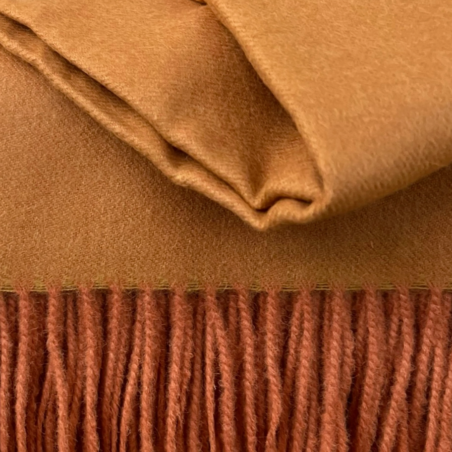 Fine Baby Alpaca Throw - Apricot Peru (52" x 66")