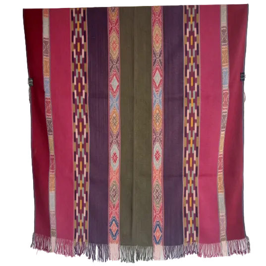 Handwoven Rosa Merino and Alpaca Throw Peru