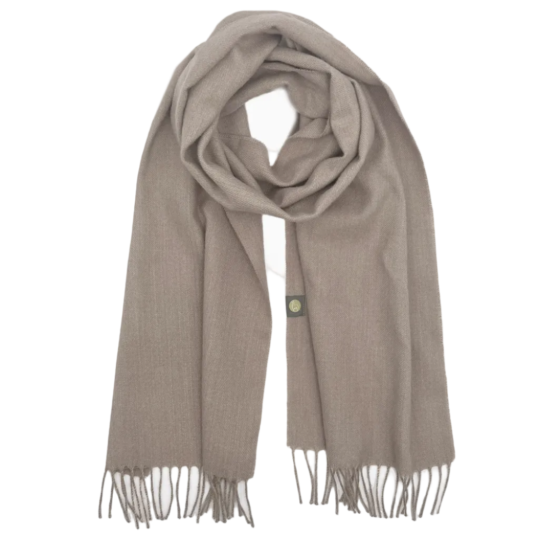 Fine Baby Alpaca Scarf - Hazelnut Peru