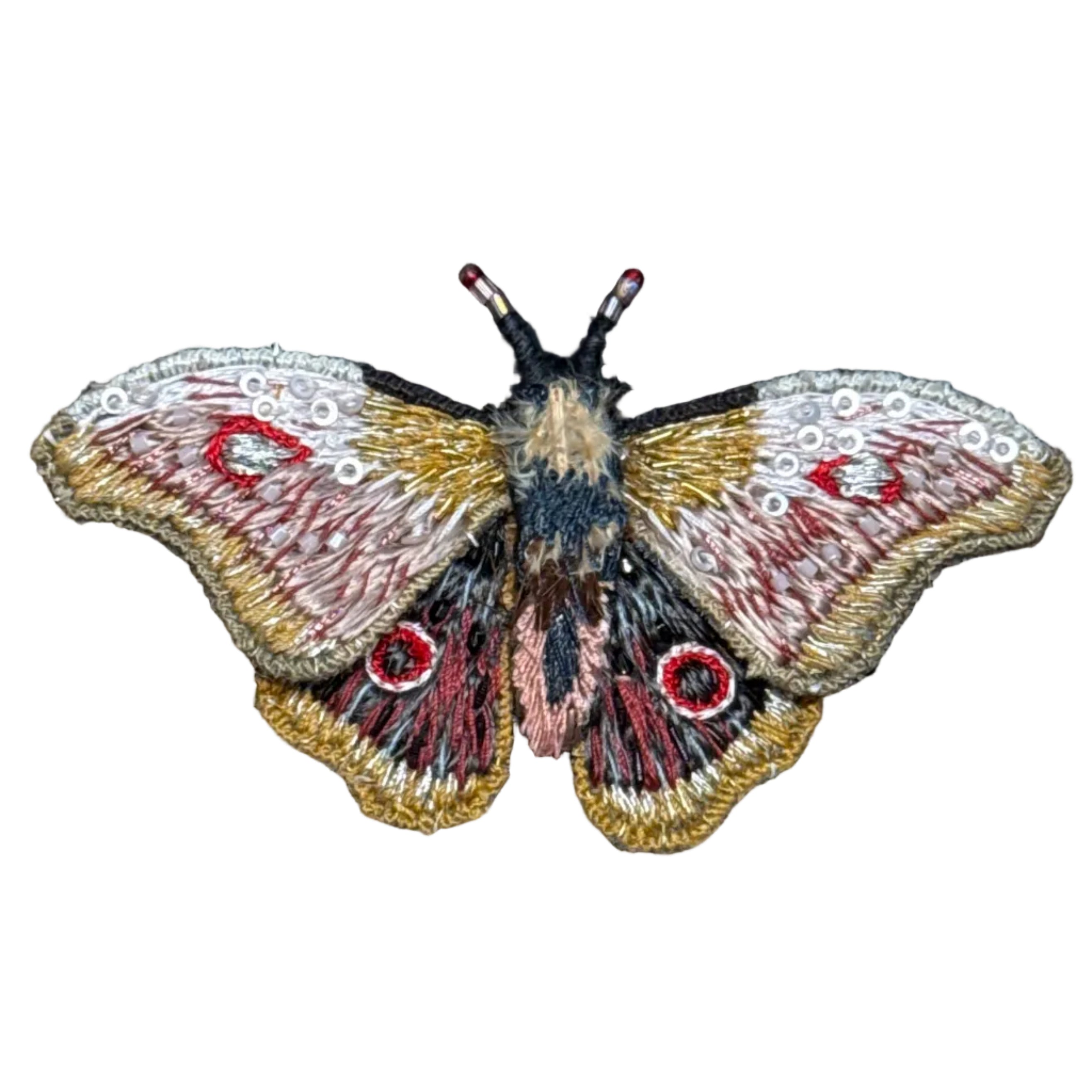 Embroidered Brooch - Emperor Moth India