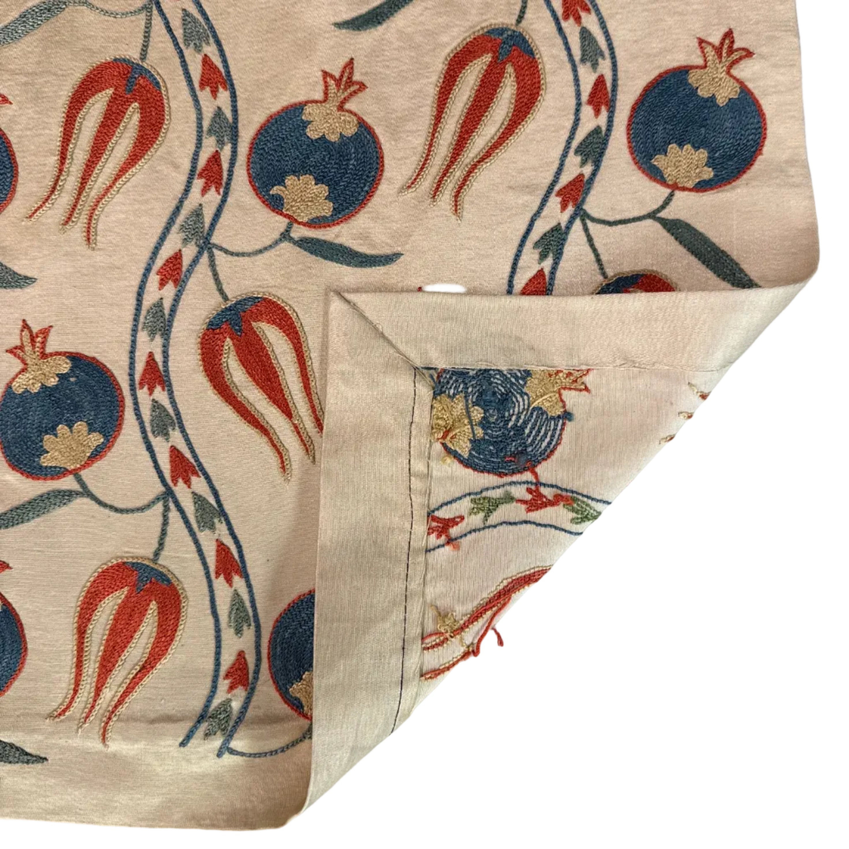 Silk Suzani Table Runner Uzbekistan (20x42)