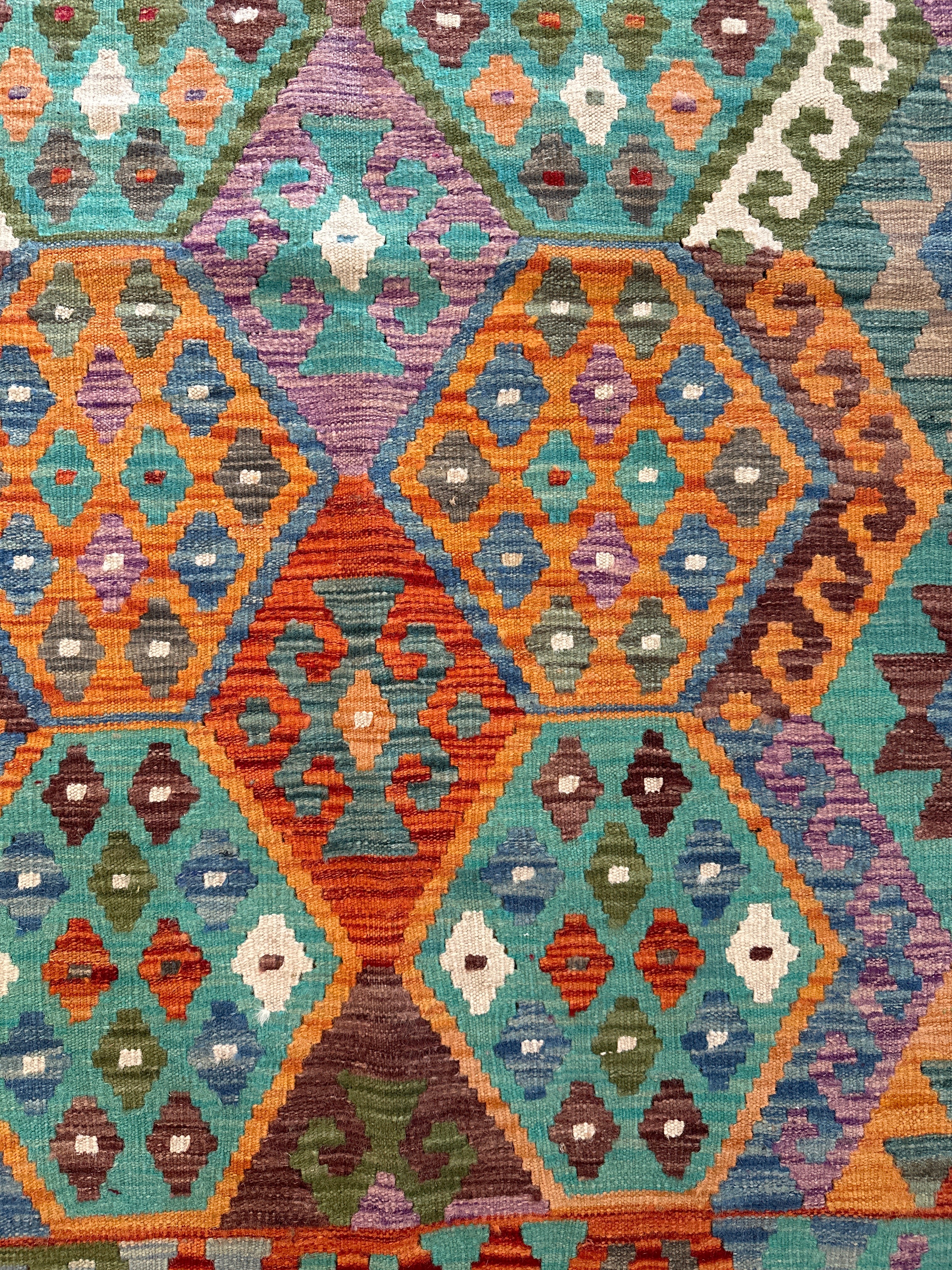 Handwoven Wool Kilim Rug Afghanistan (4'x6') - 025
