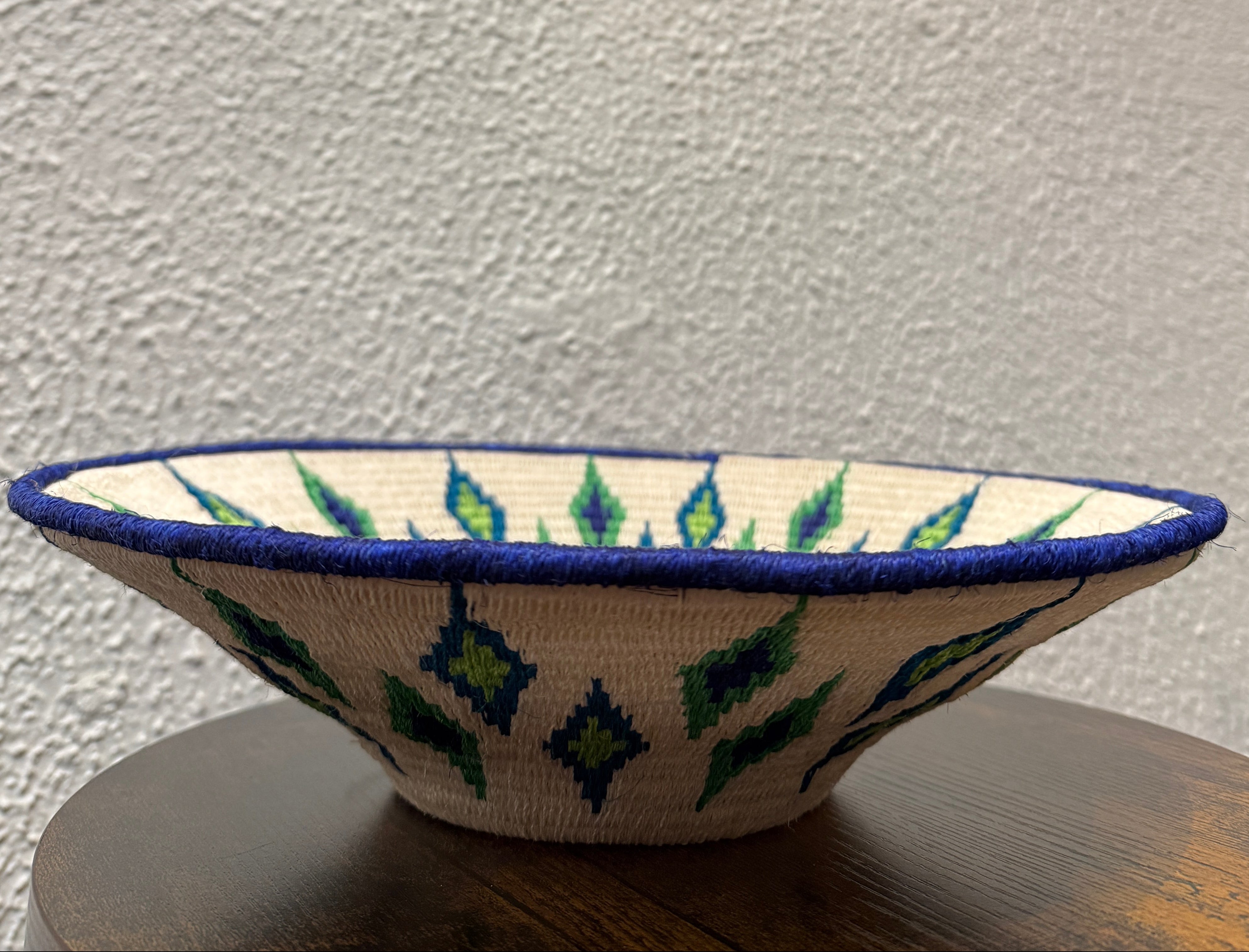 Natural Sisal Blue Large Basket Eswatini