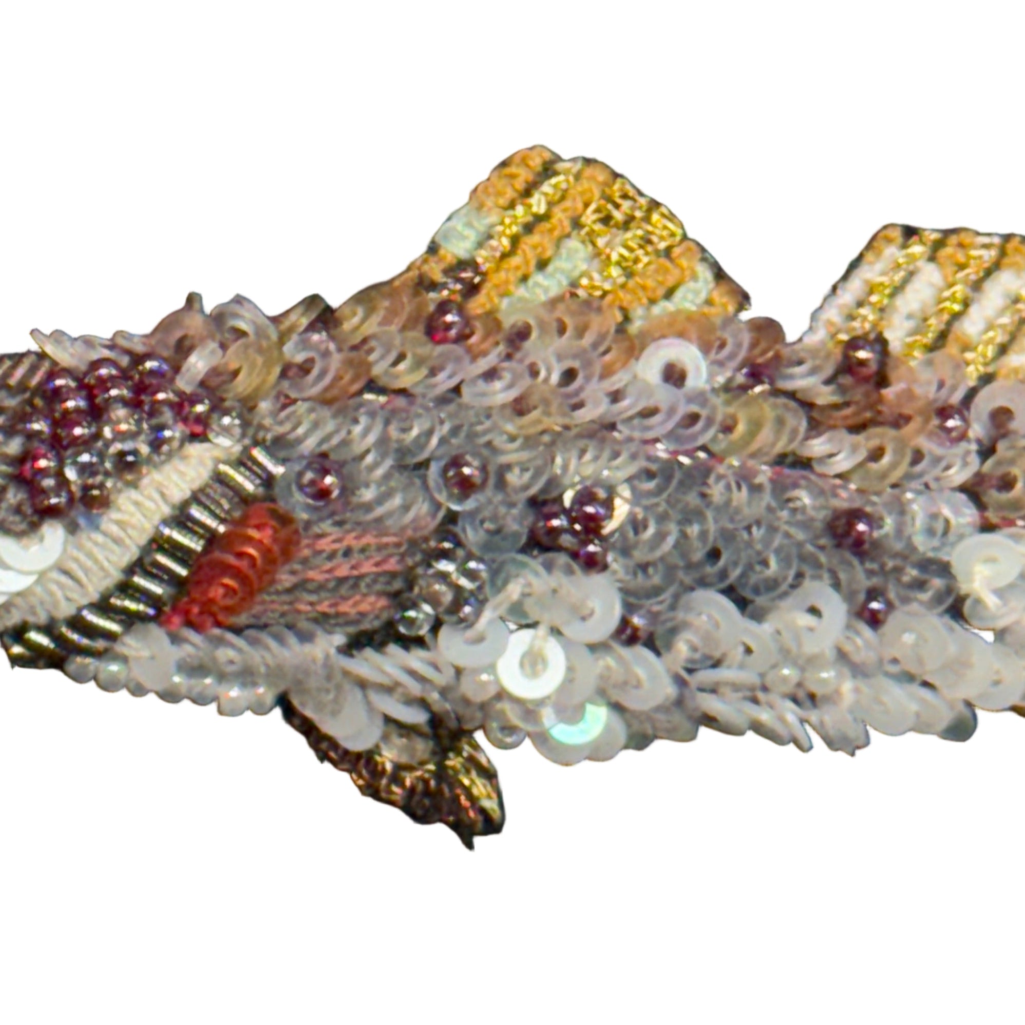 Embroidered Brooch - Spotted Trout India