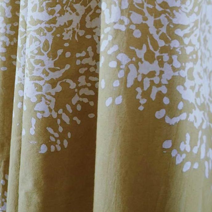 Handmade Cotton Curtain India - Yellow Trees