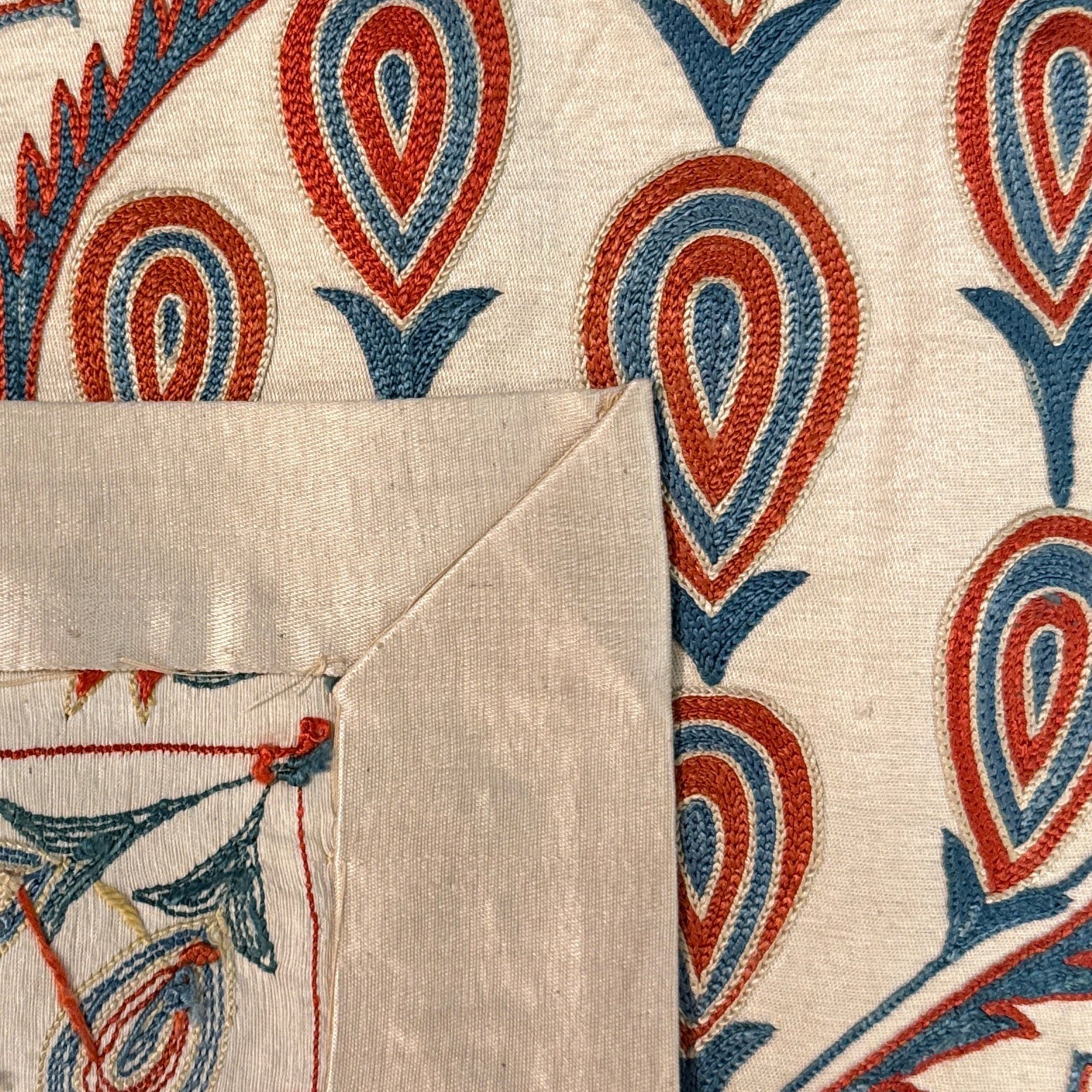Silk Suzani Table Runner Uzbekistan (18x44)