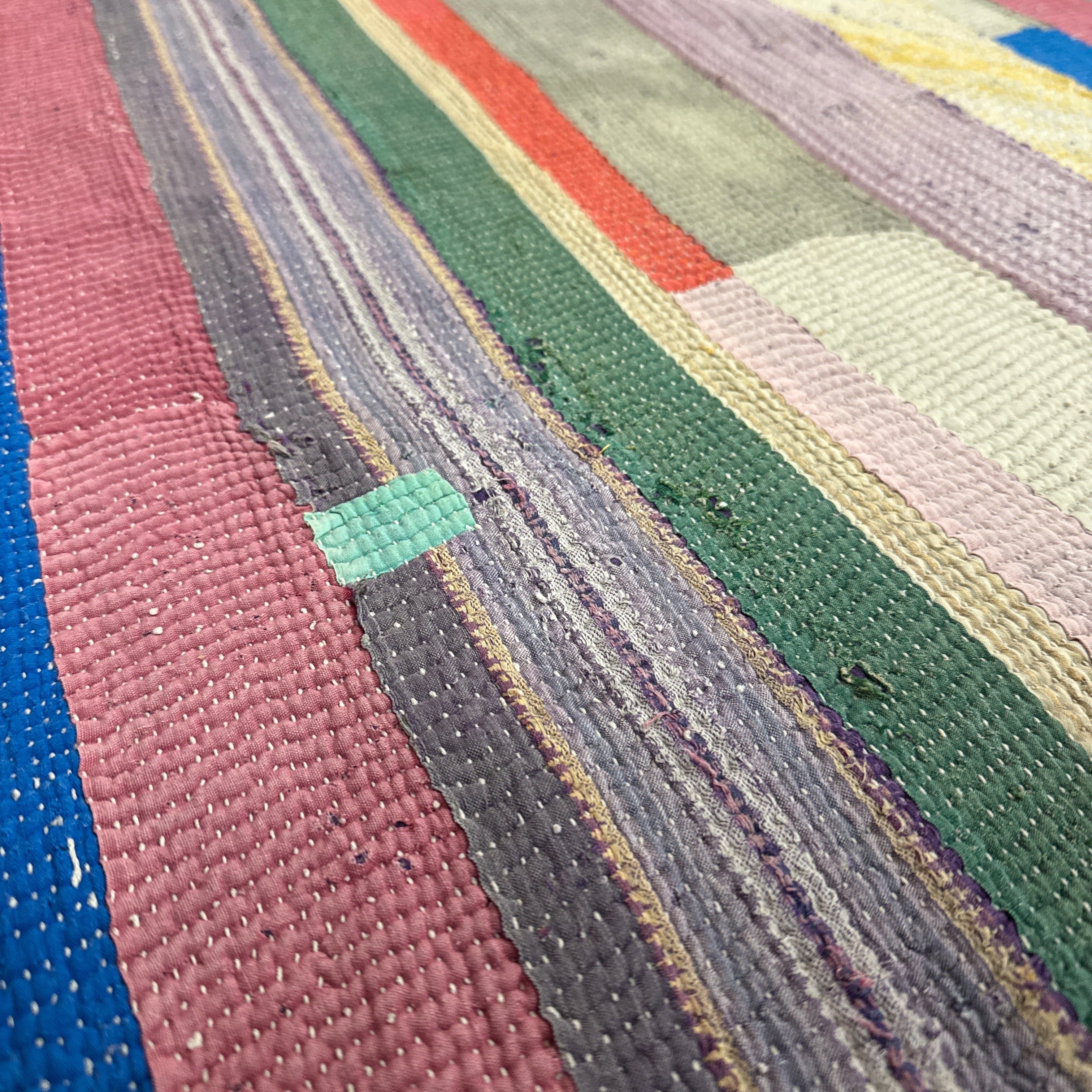 Handmade Kantha Patchwork Quilt India - 30