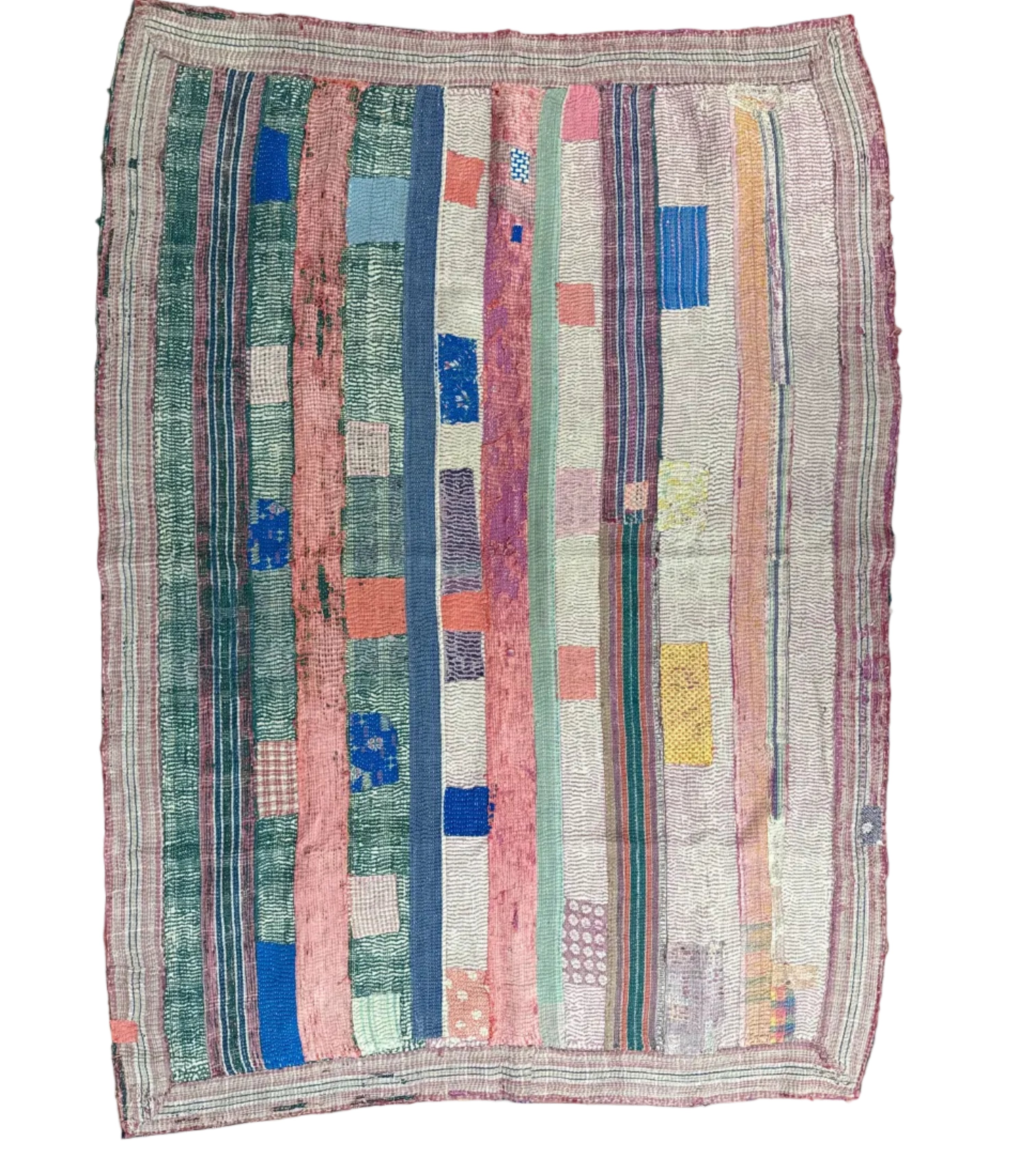 Handmade Kantha Patchwork Quilt India - 37