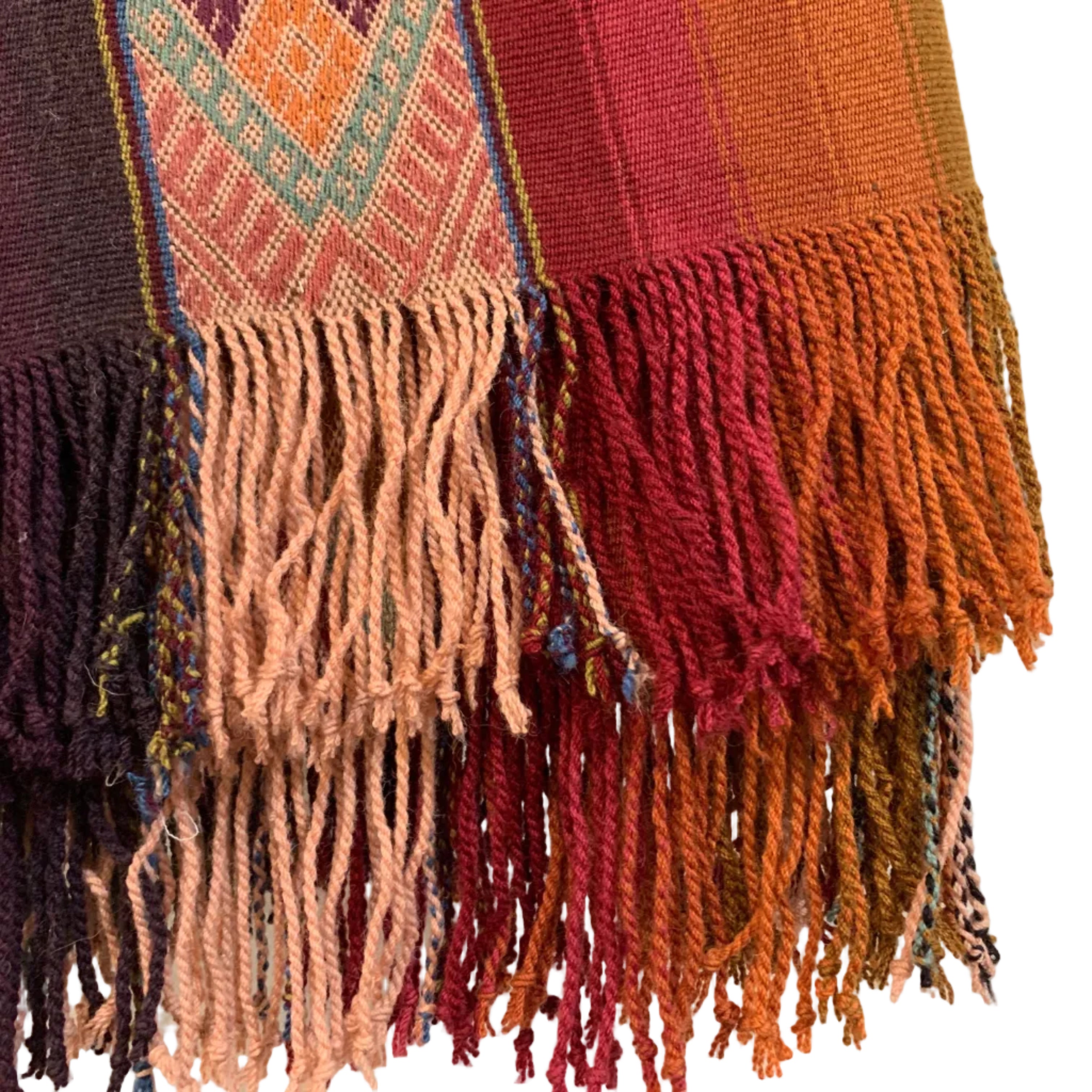 Handwoven Multicolor Merino and Alpaca Throw Peru