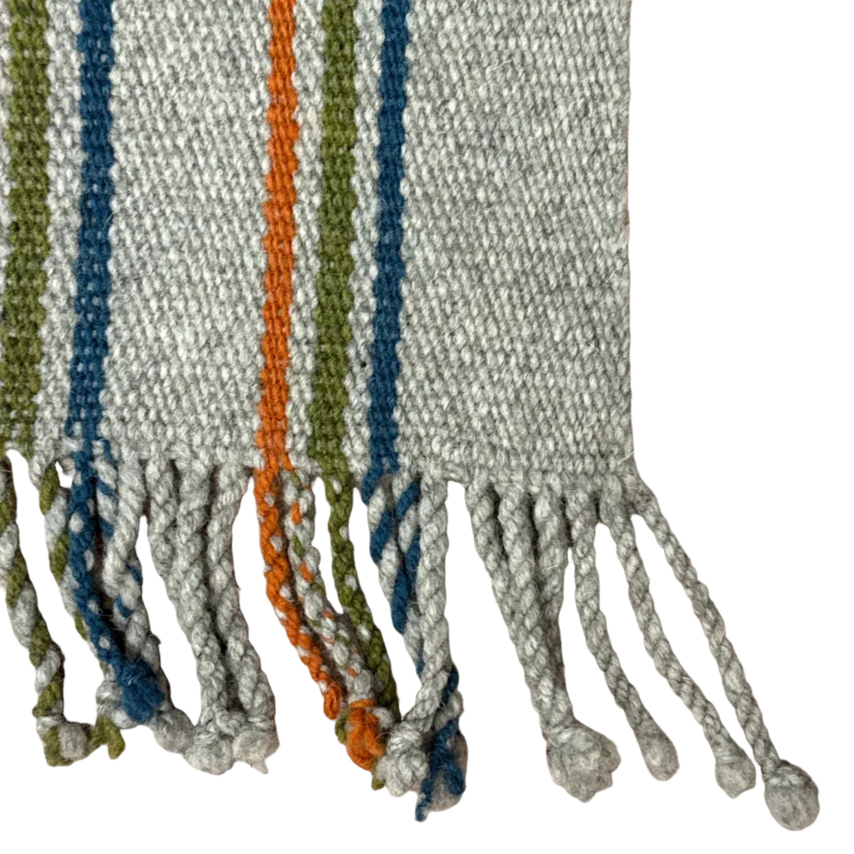 Handwoven Natural Dye Summer Wool Throw  Mexico
