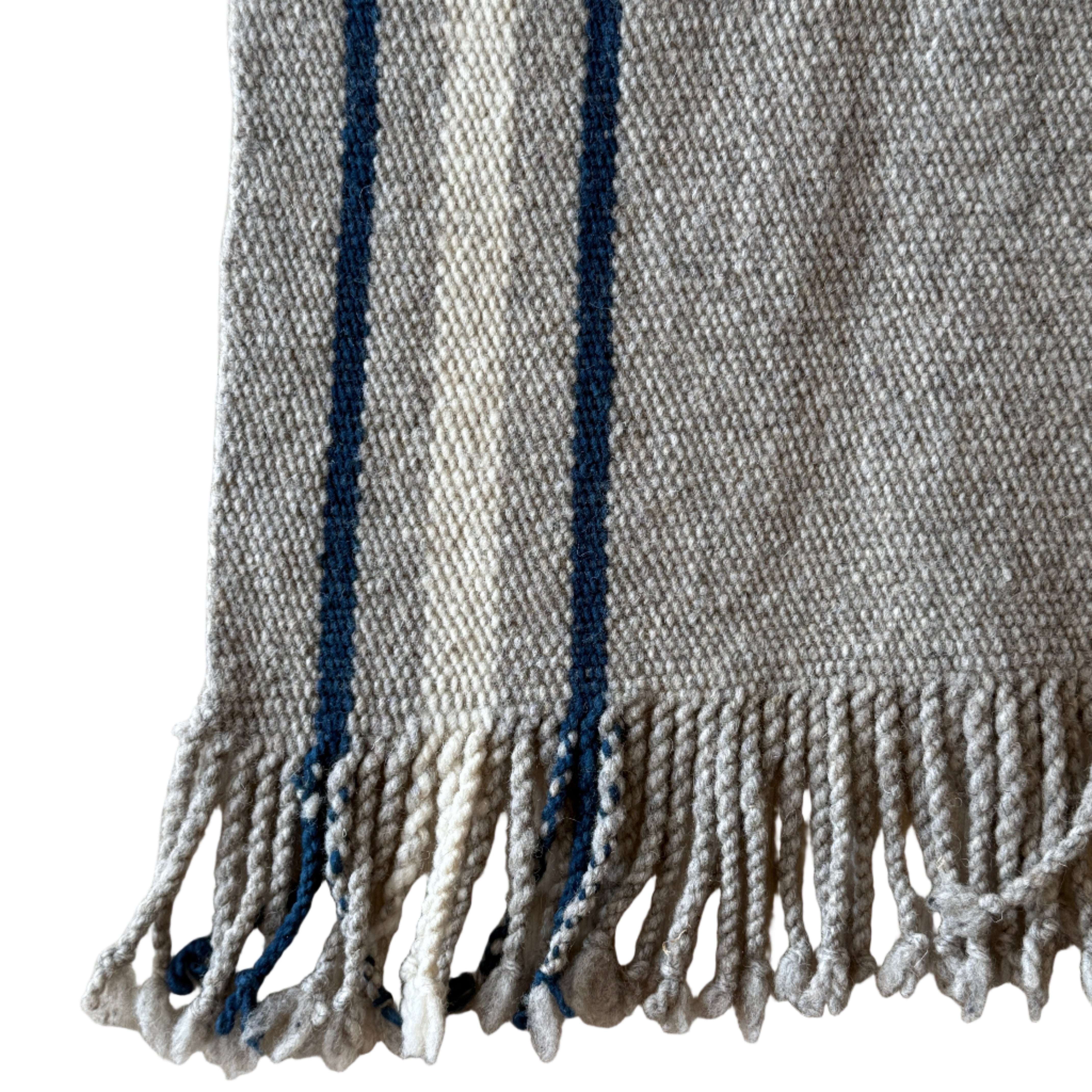 Handwoven Natural Dye Wool Throw B Mexico