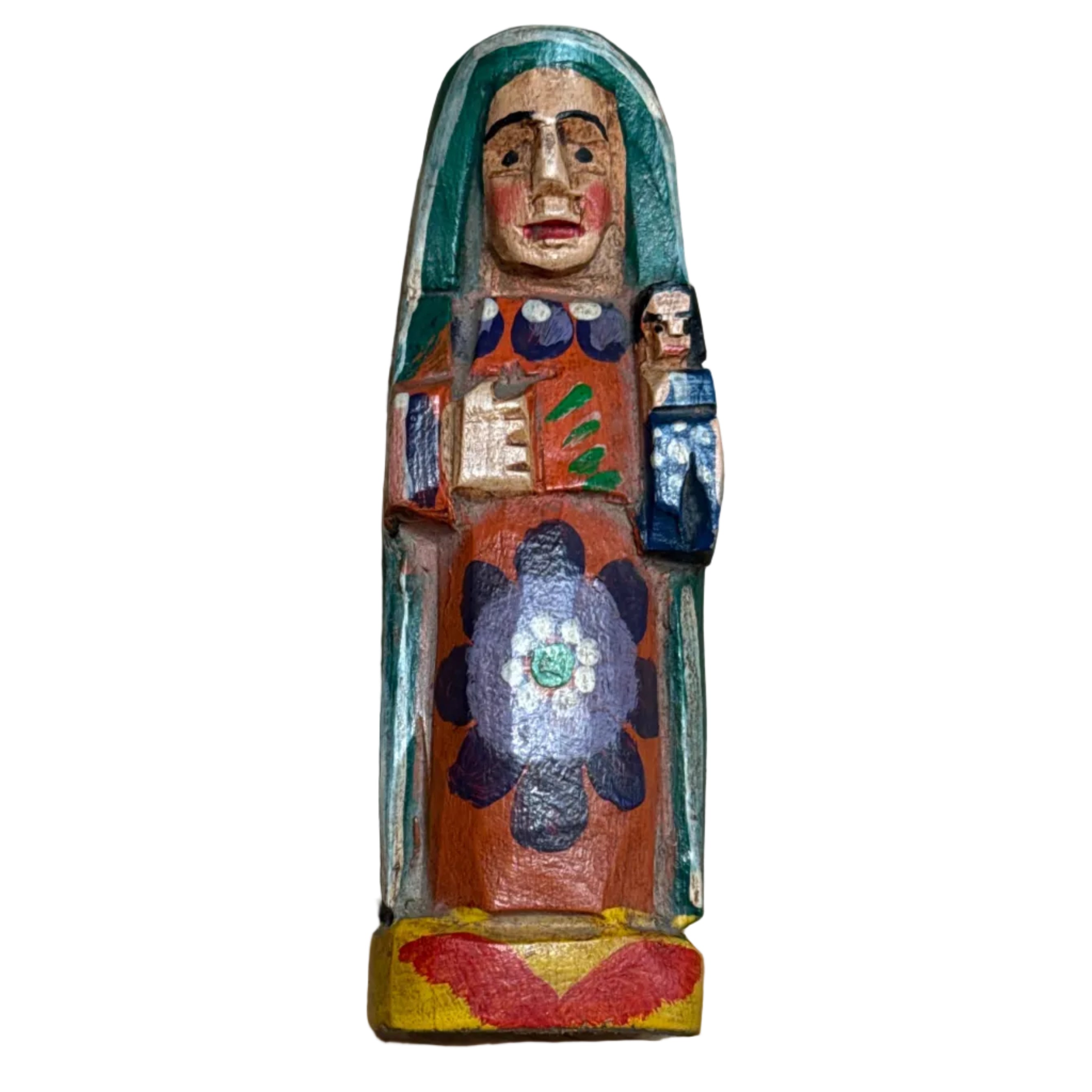Handmade Wooden Carved Virgin Guatemala B