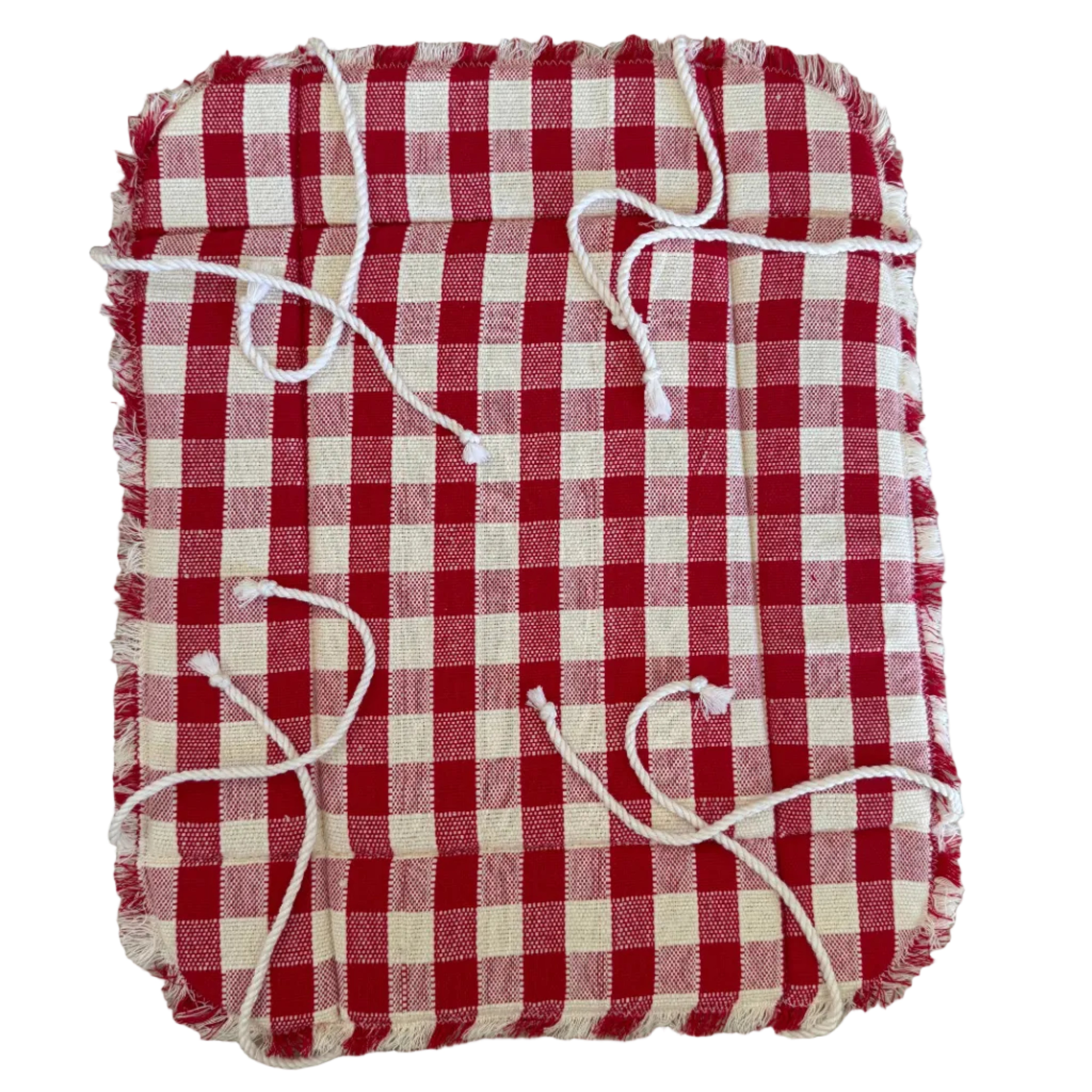 Handwoven Red Cotton Bread Basket Mexico