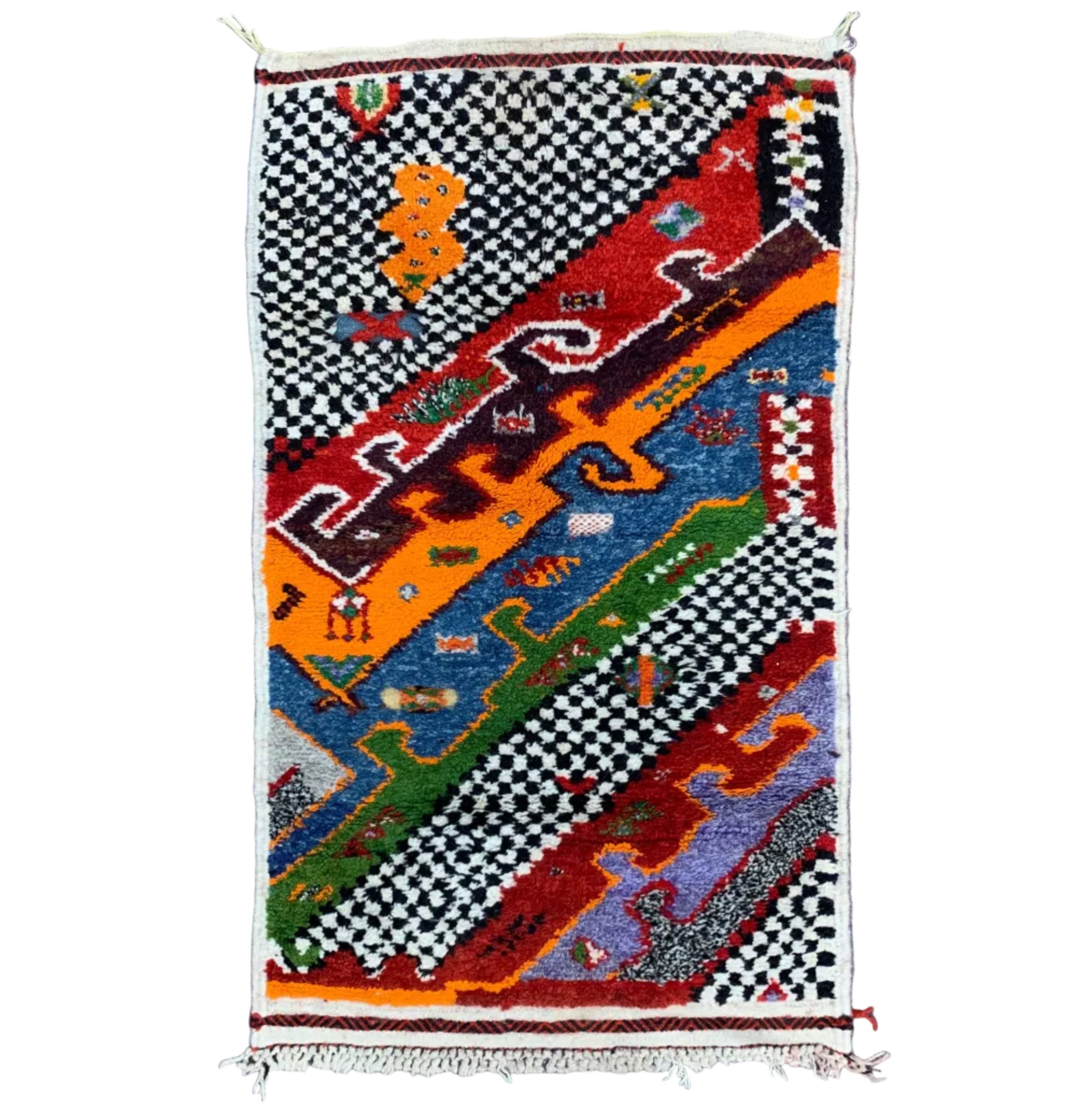 Handwoven Ibouli Knotted Wool Rug (4x2)